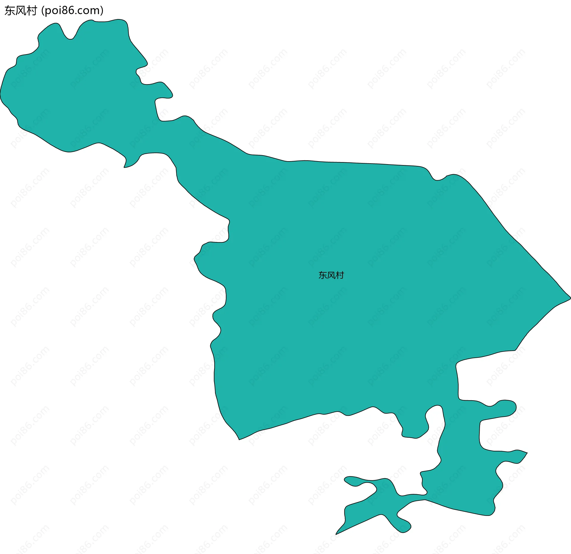 东风村边界地图