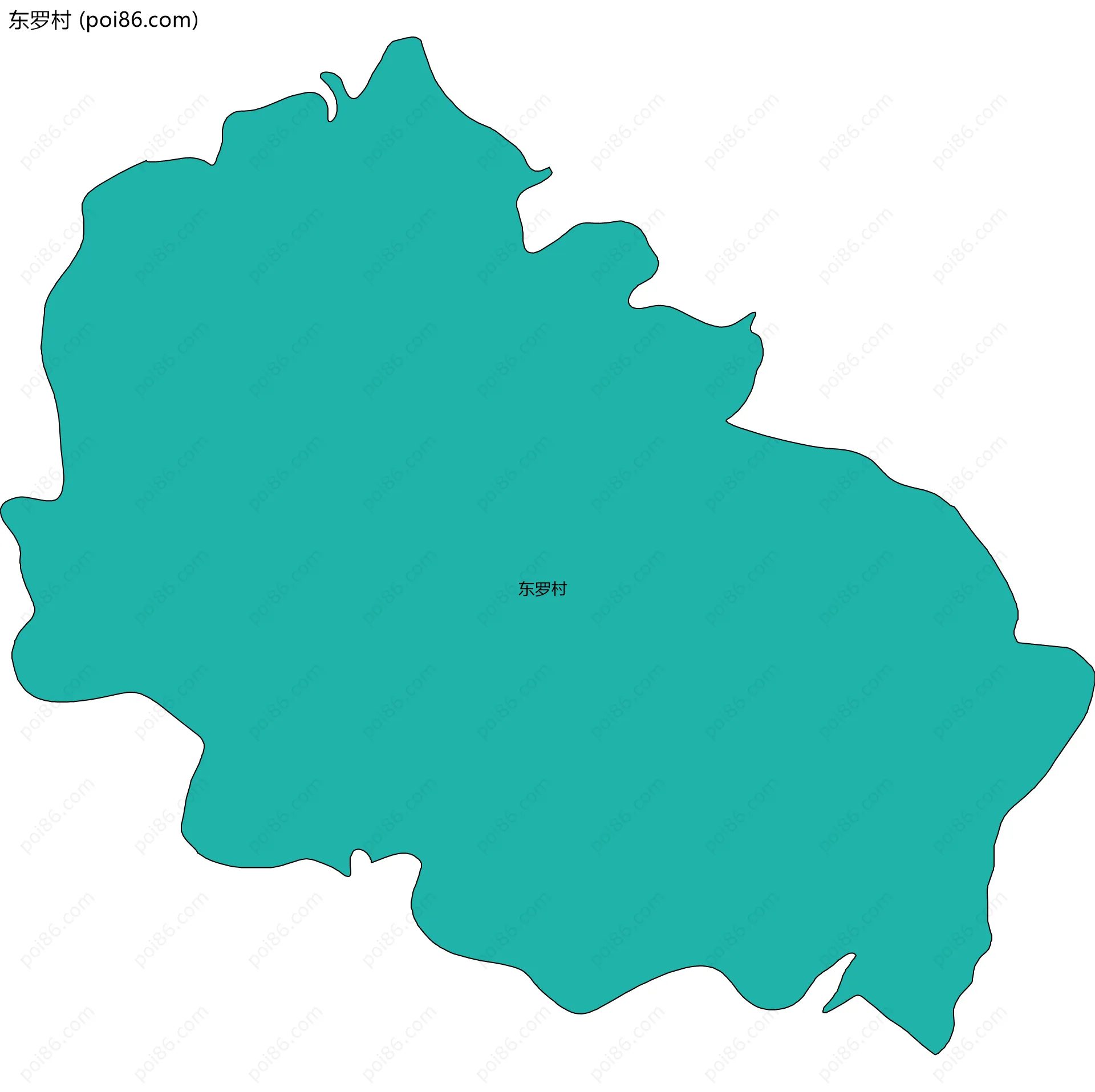东罗村边界地图