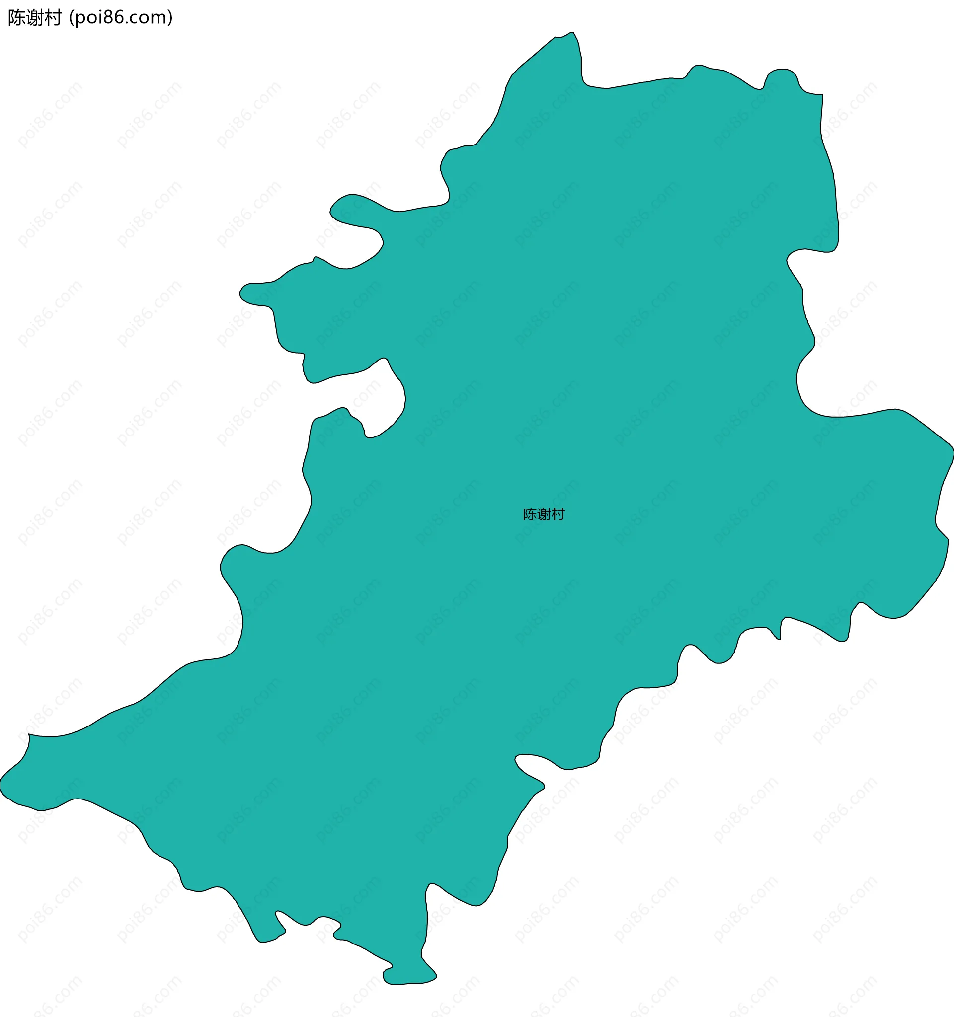 陈谢村边界地图