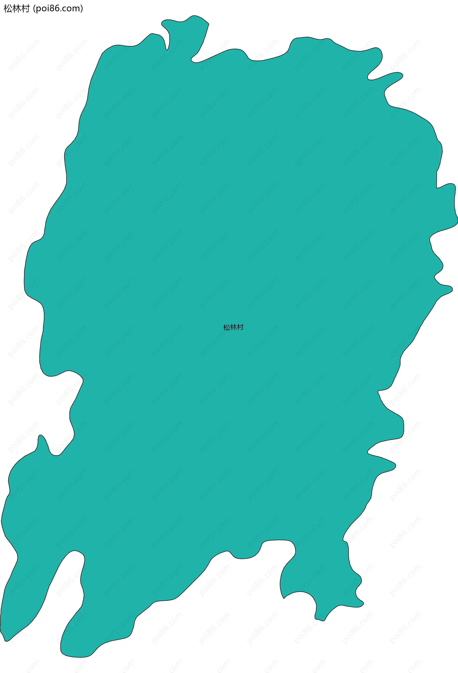 松林村边界地图