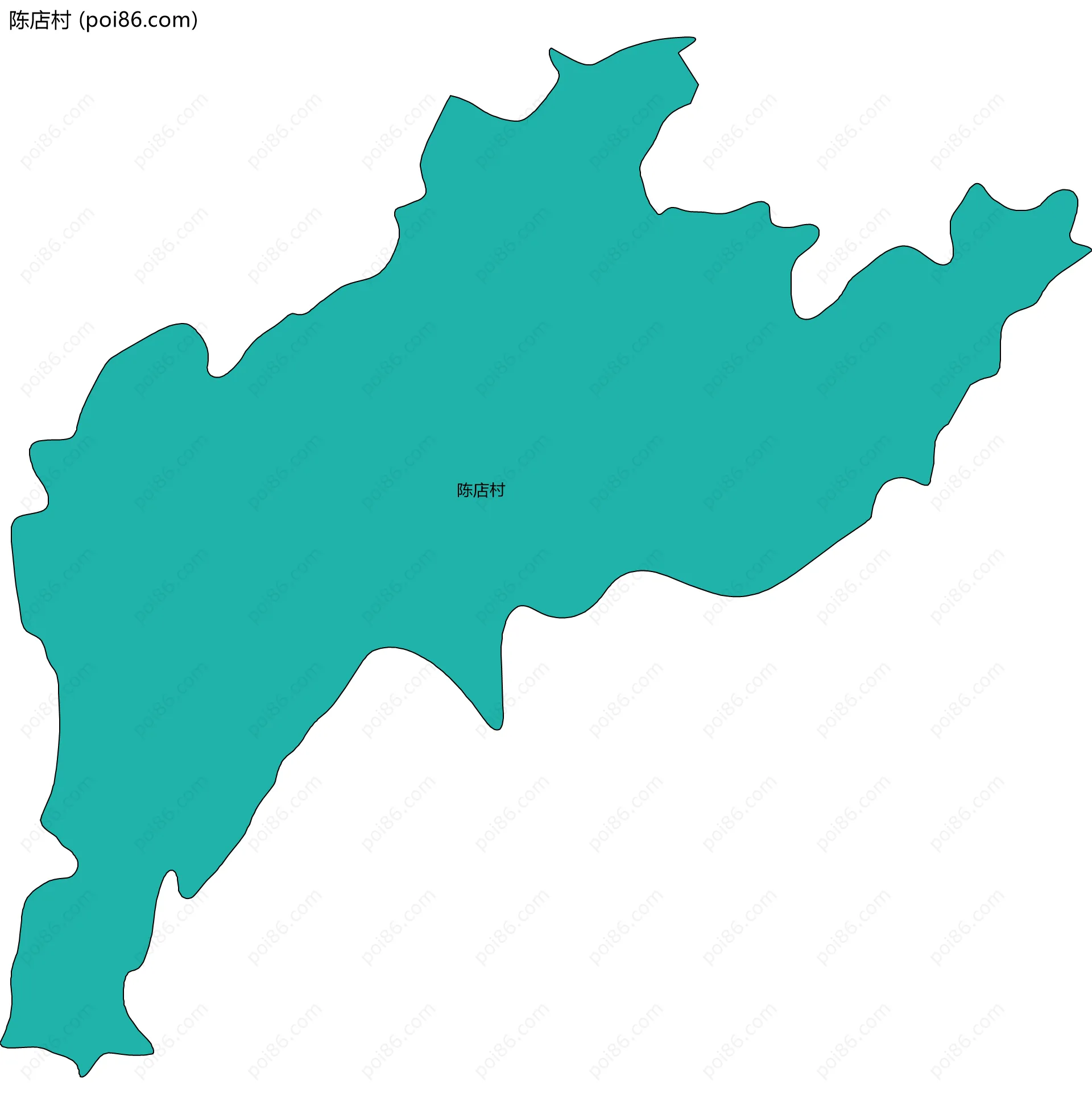 陈店村边界地图