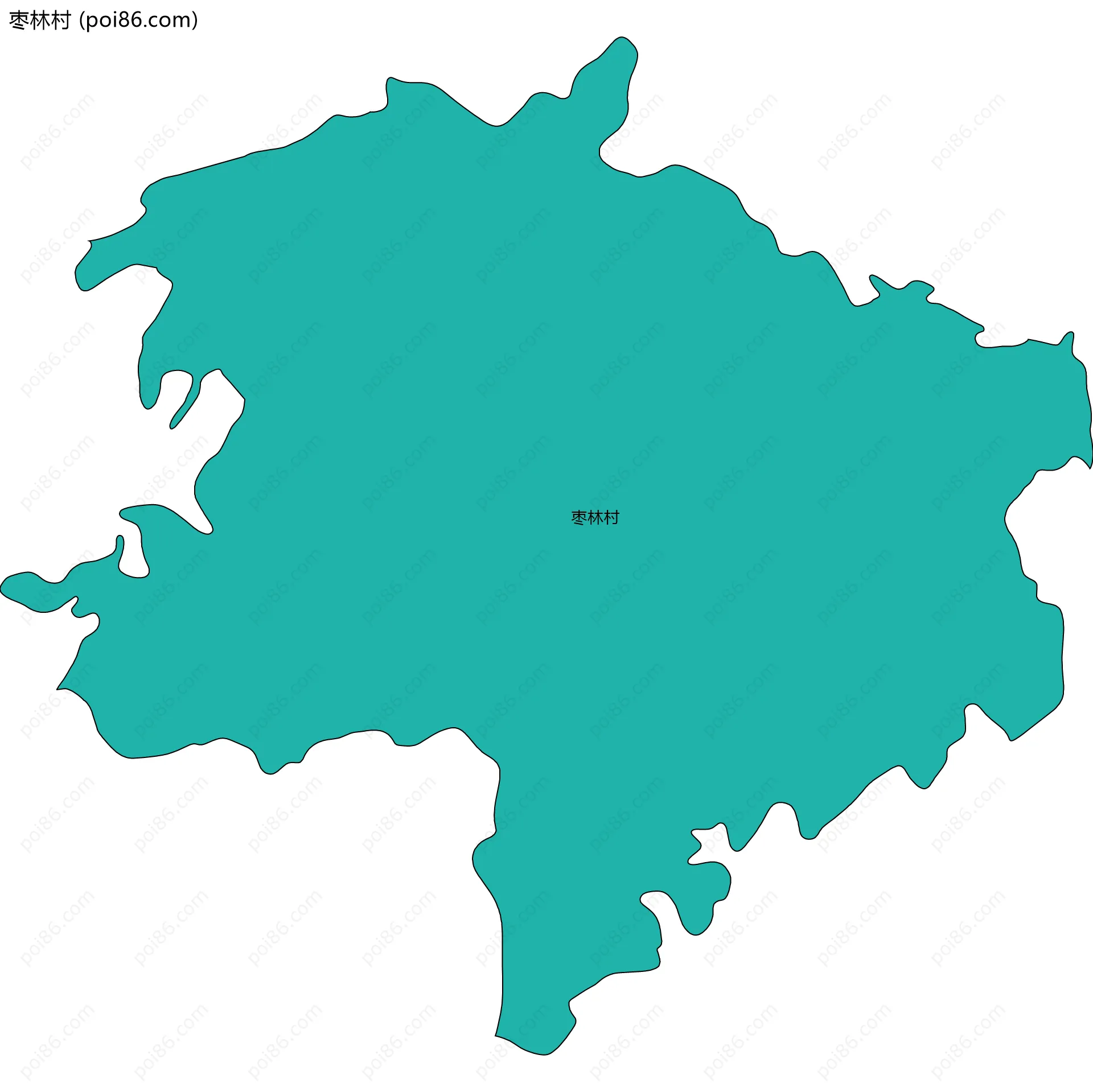 枣林村边界地图
