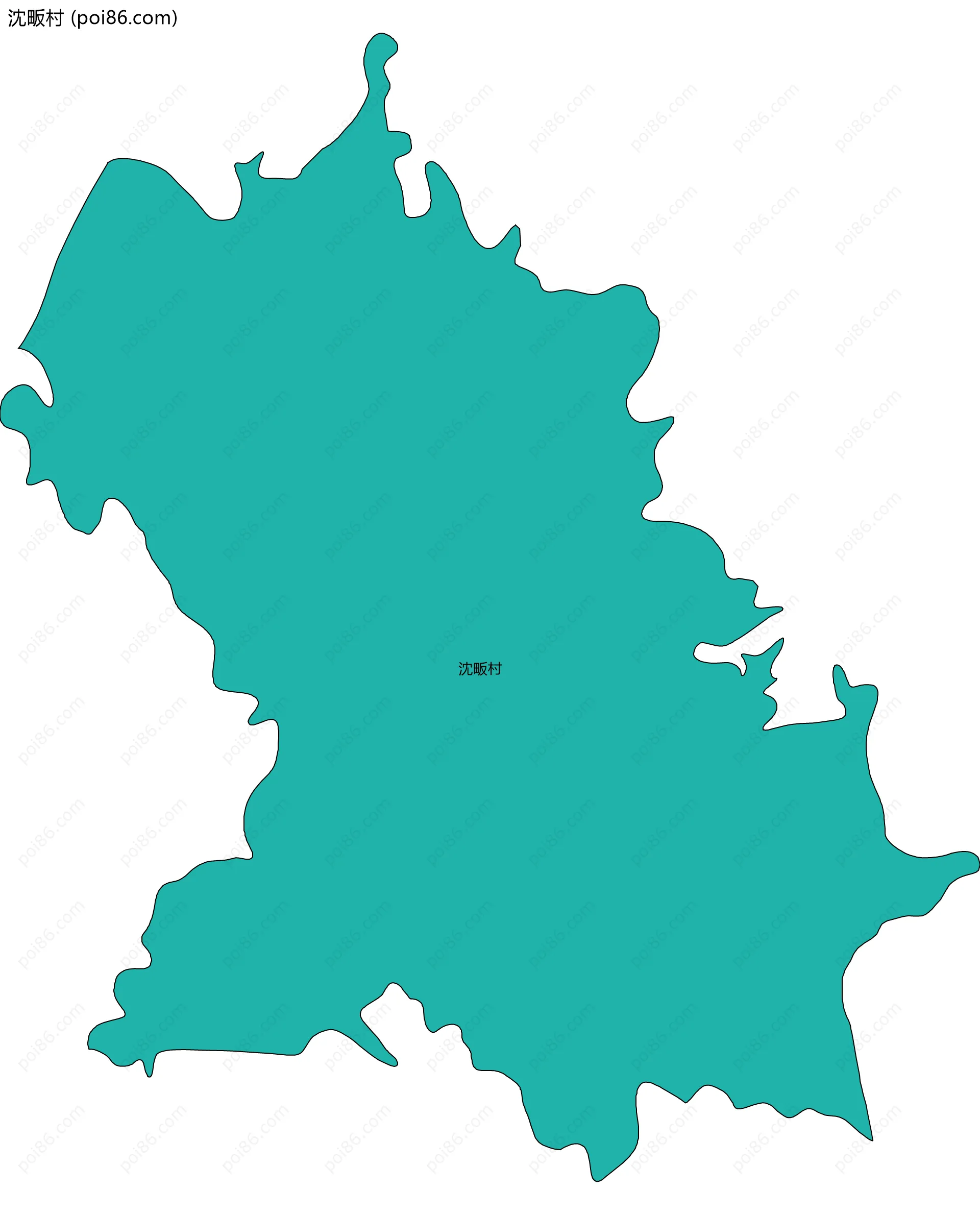 沈畈村边界地图