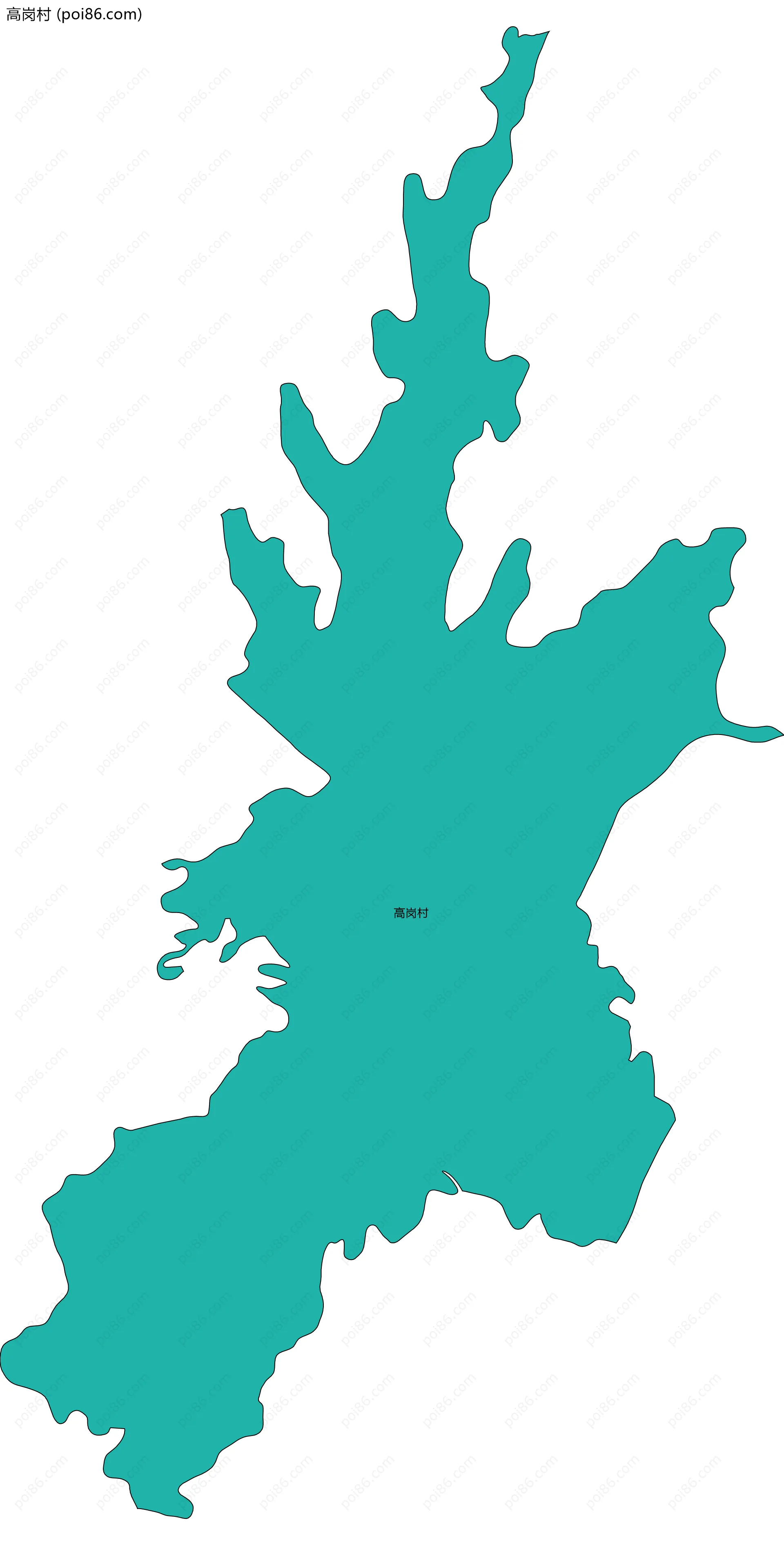 高岗村边界地图