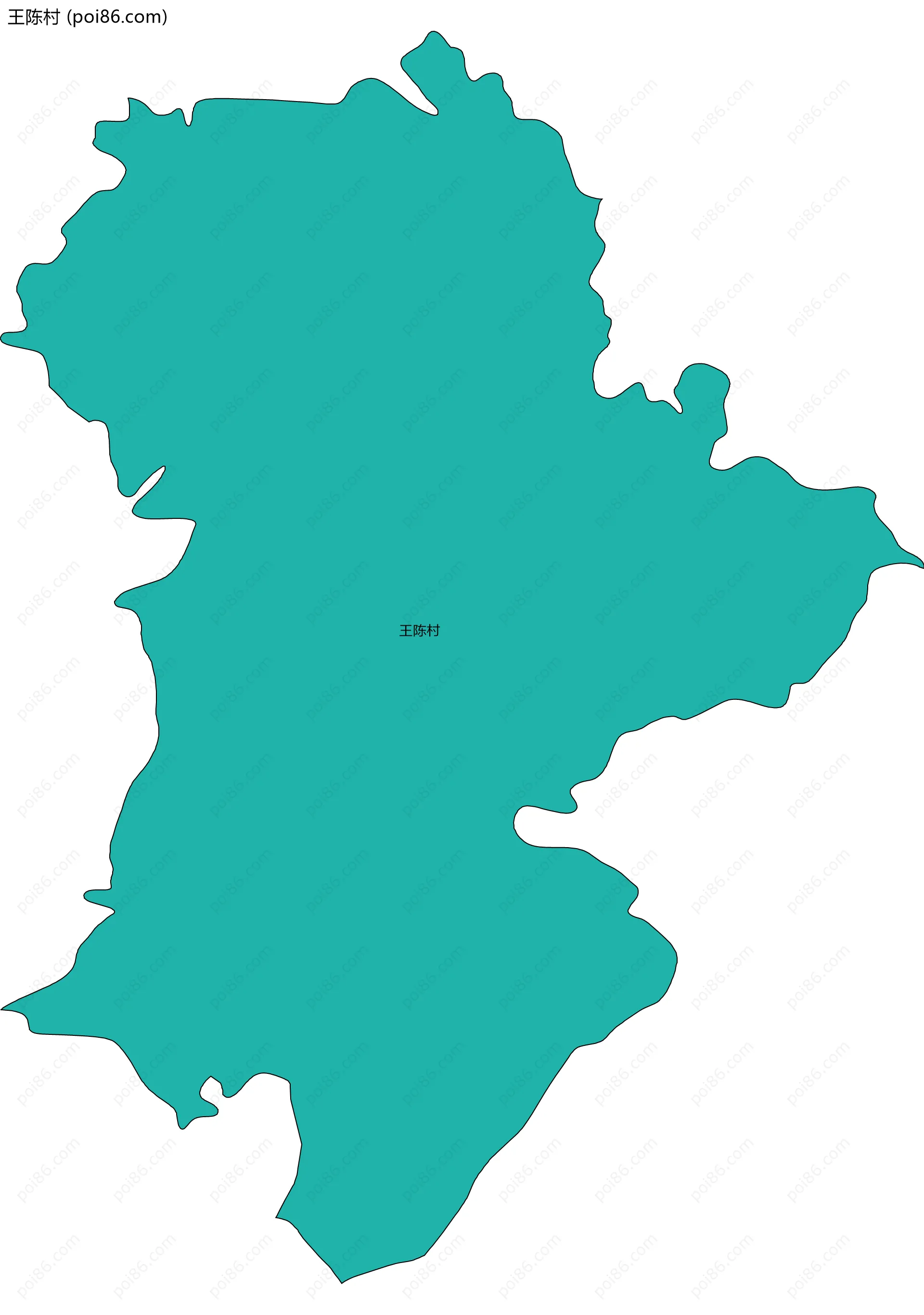 王陈村边界地图