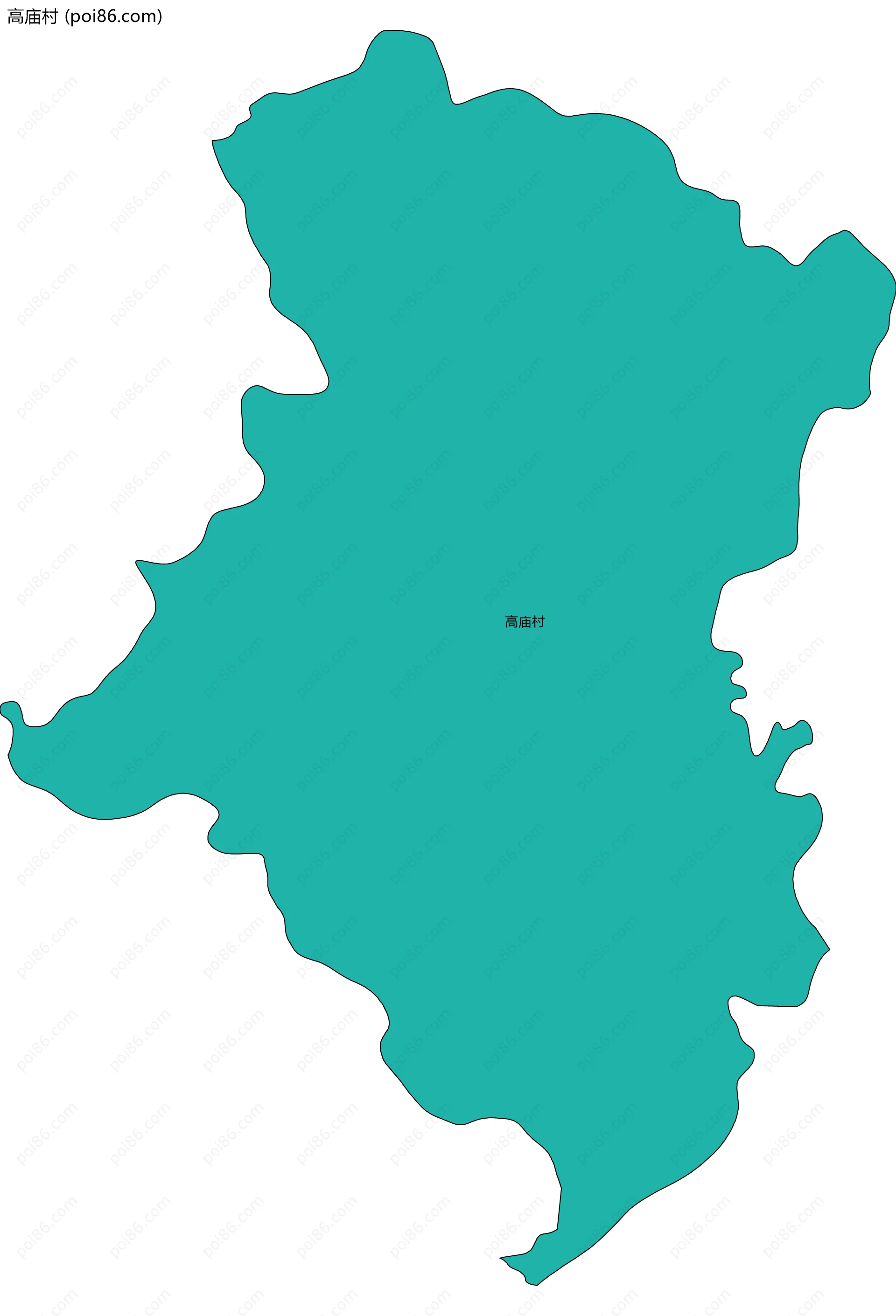 高庙村边界地图