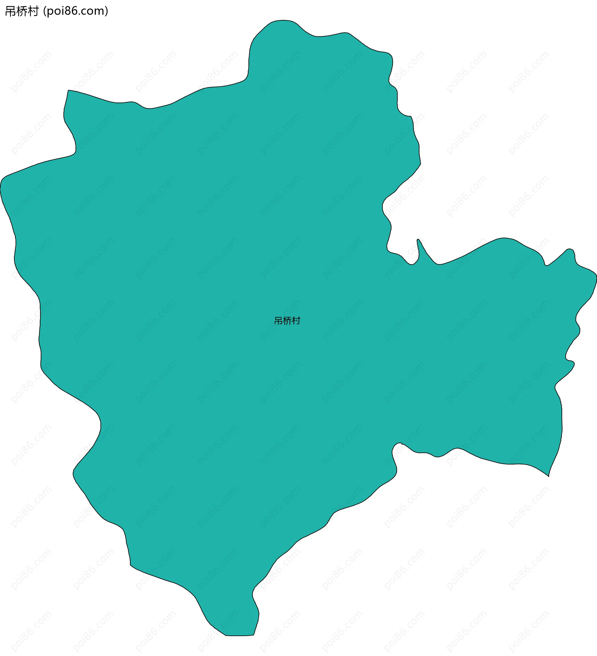 吊桥村边界地图