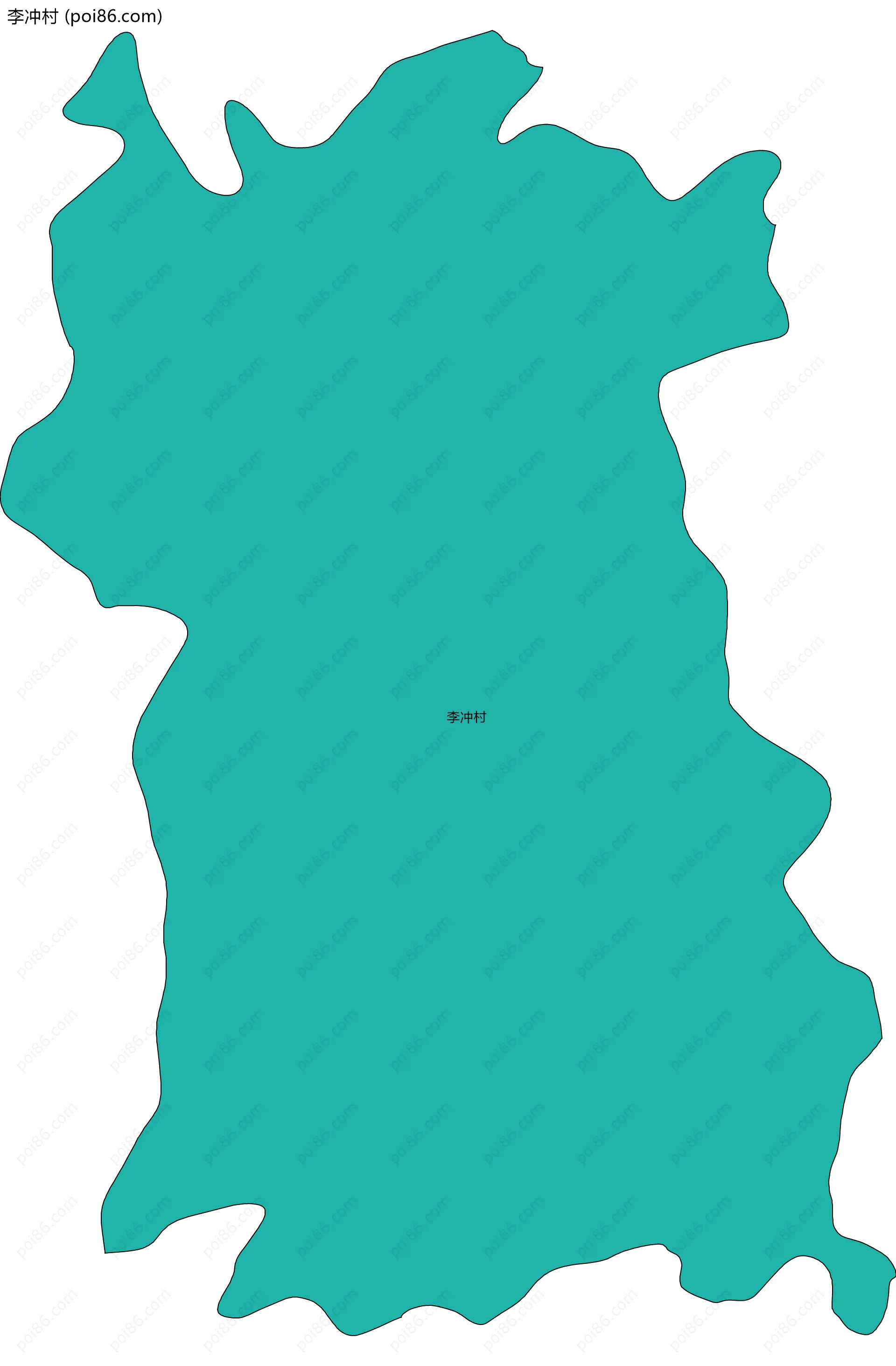 李冲村边界地图