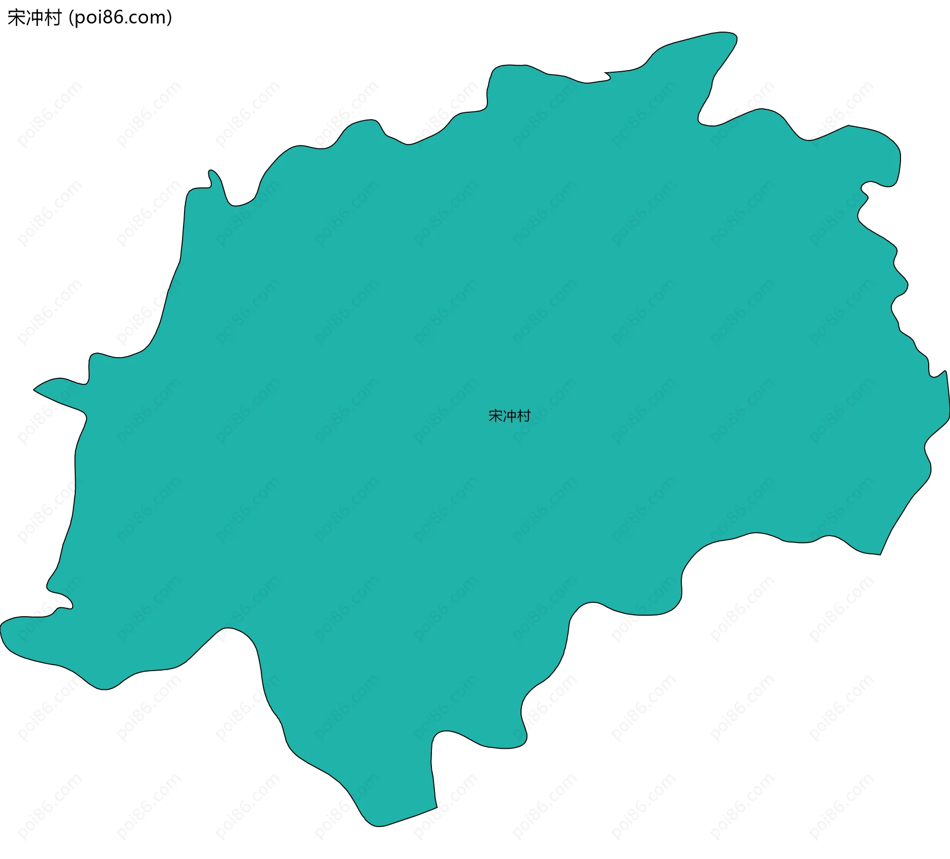 宋冲村边界地图