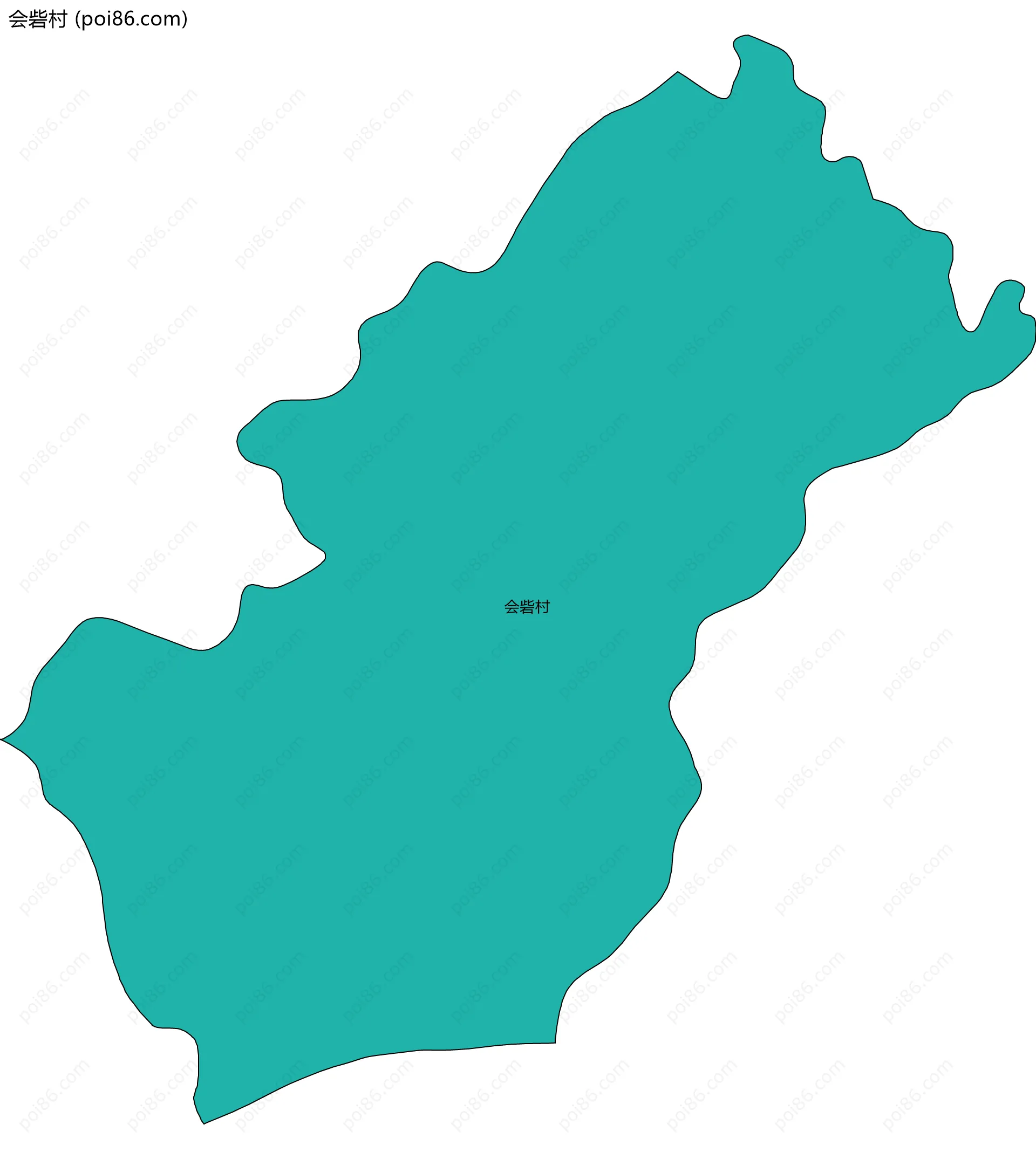 会砦村边界地图