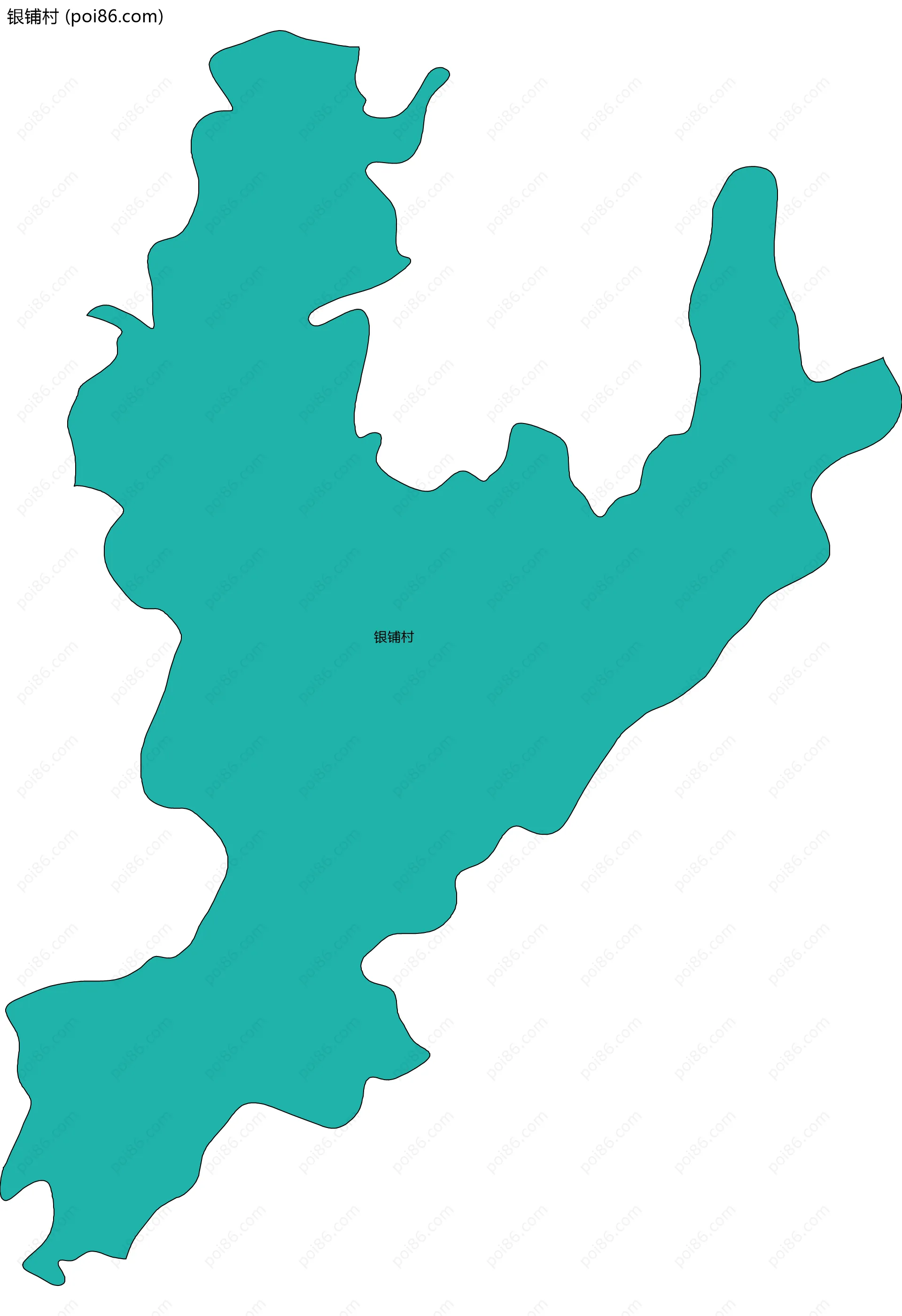 银铺村边界地图