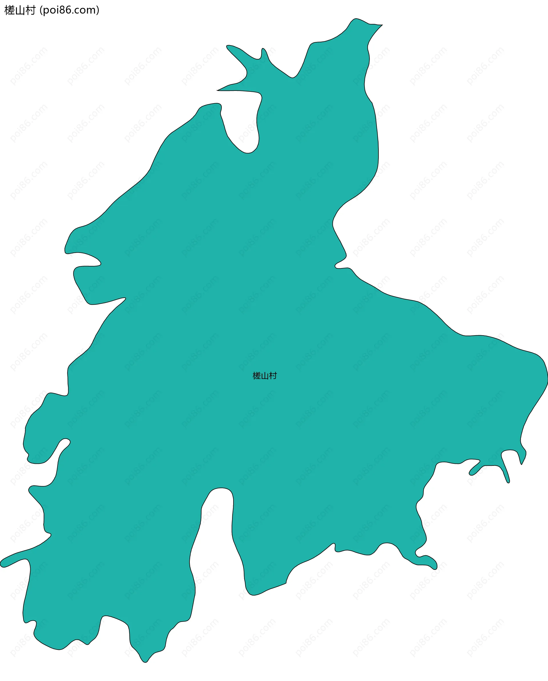 槎山村边界地图