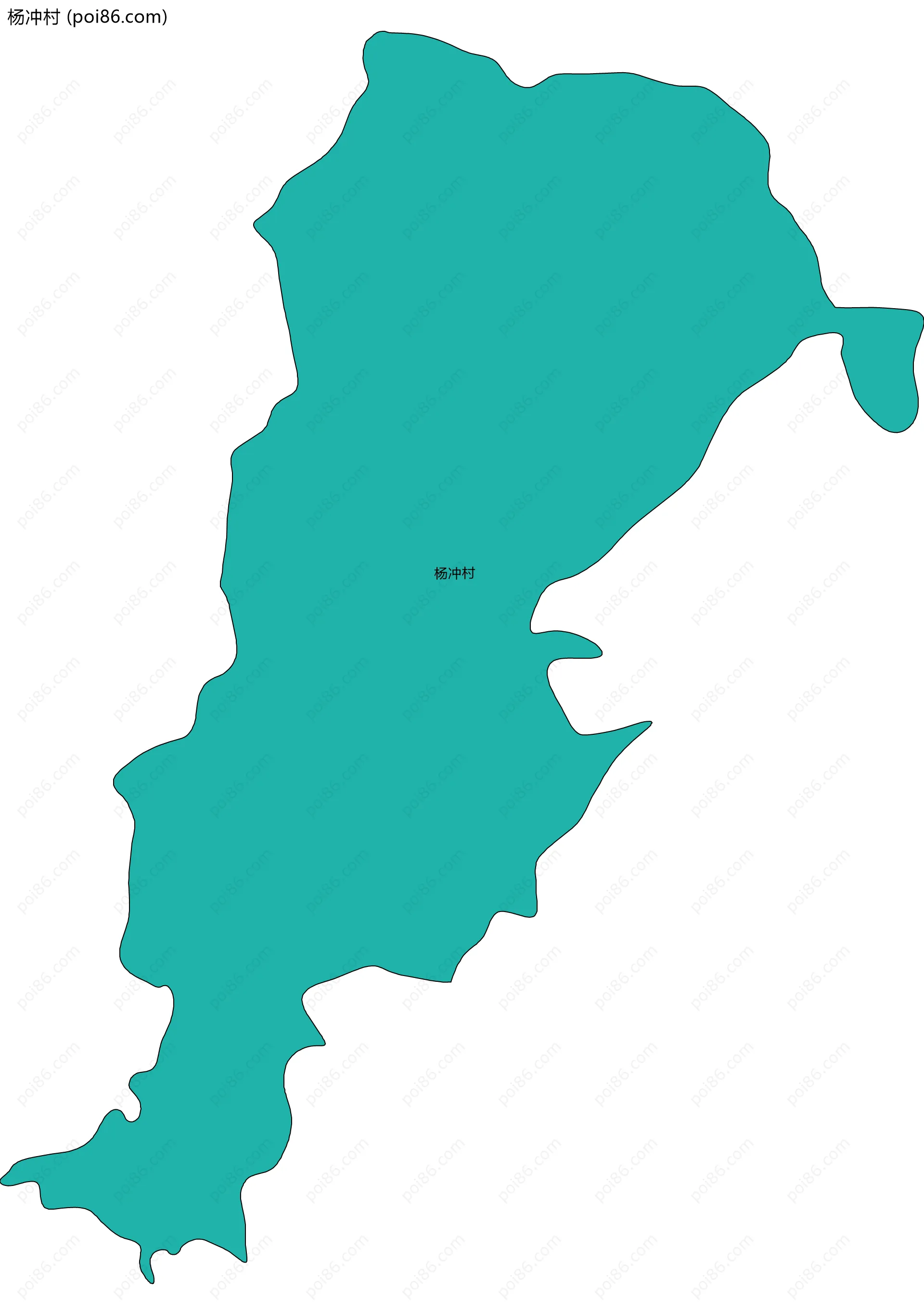 杨冲村边界地图