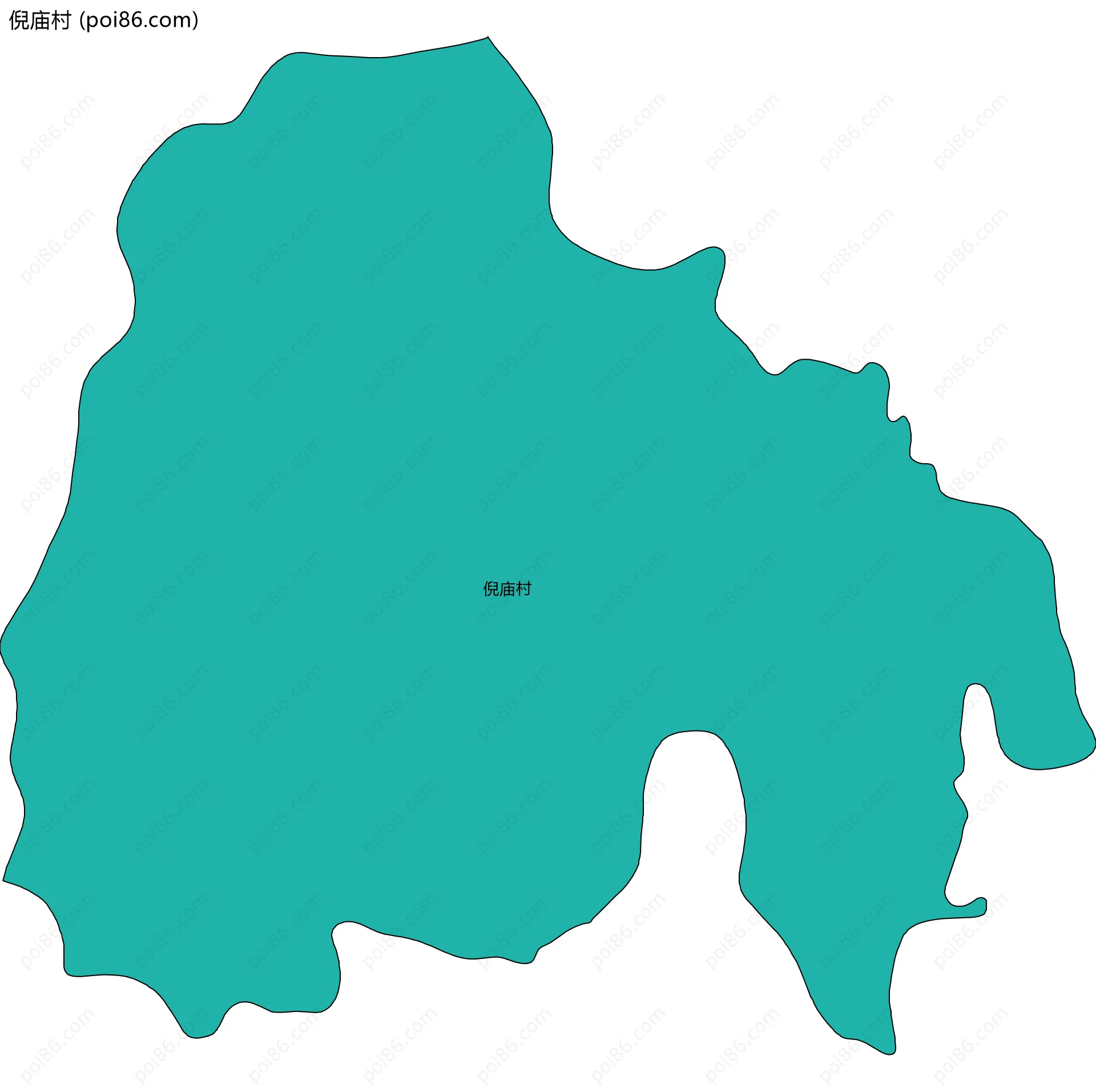 倪庙村边界地图