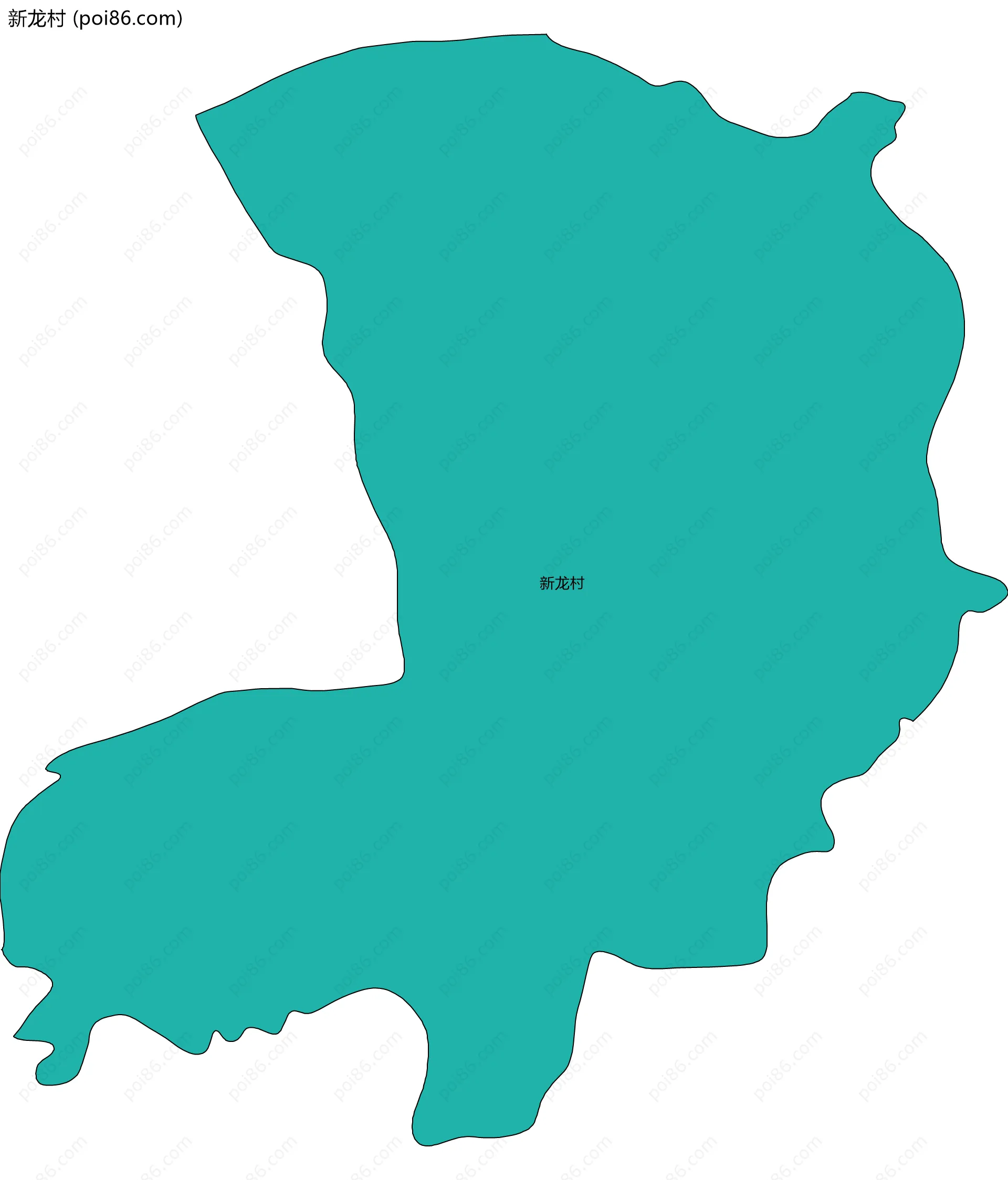 新龙村边界地图