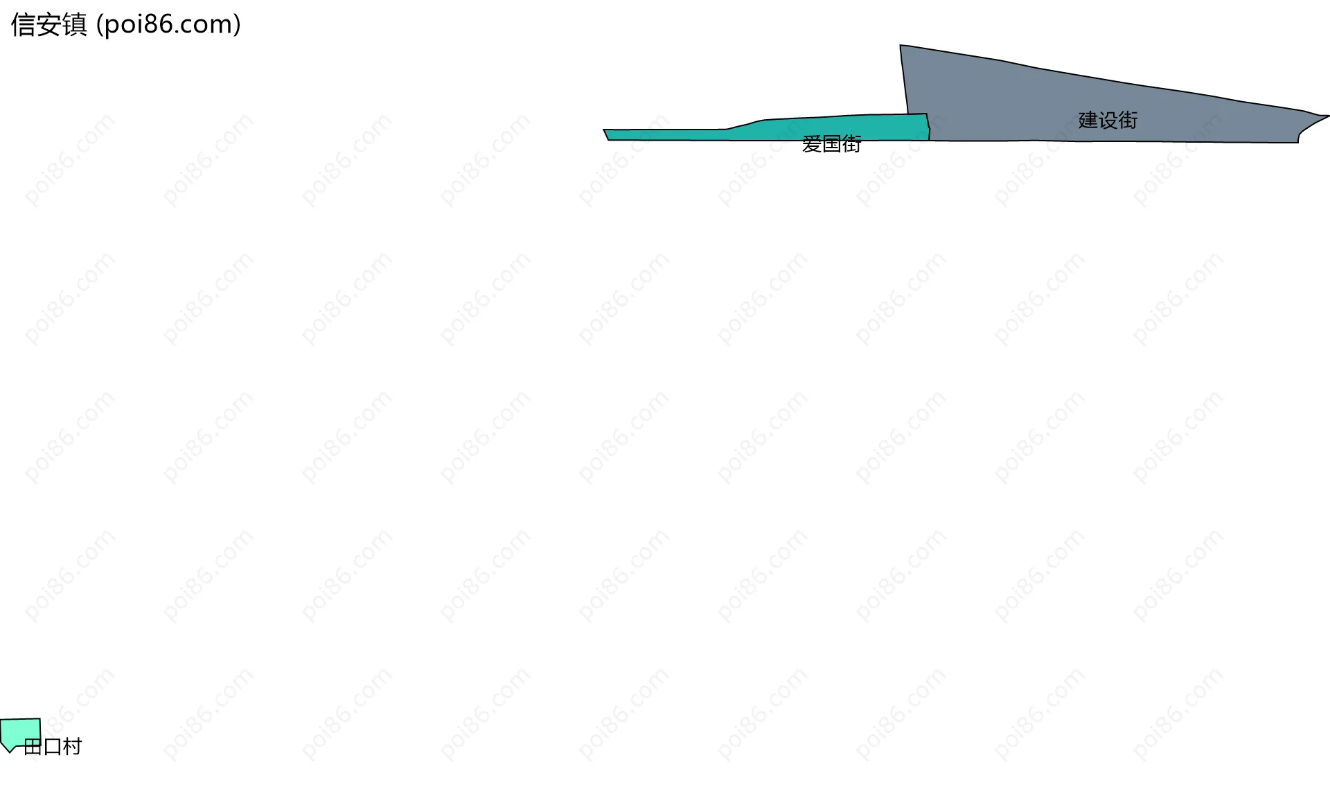 信安镇边界地图(五级行政区划)