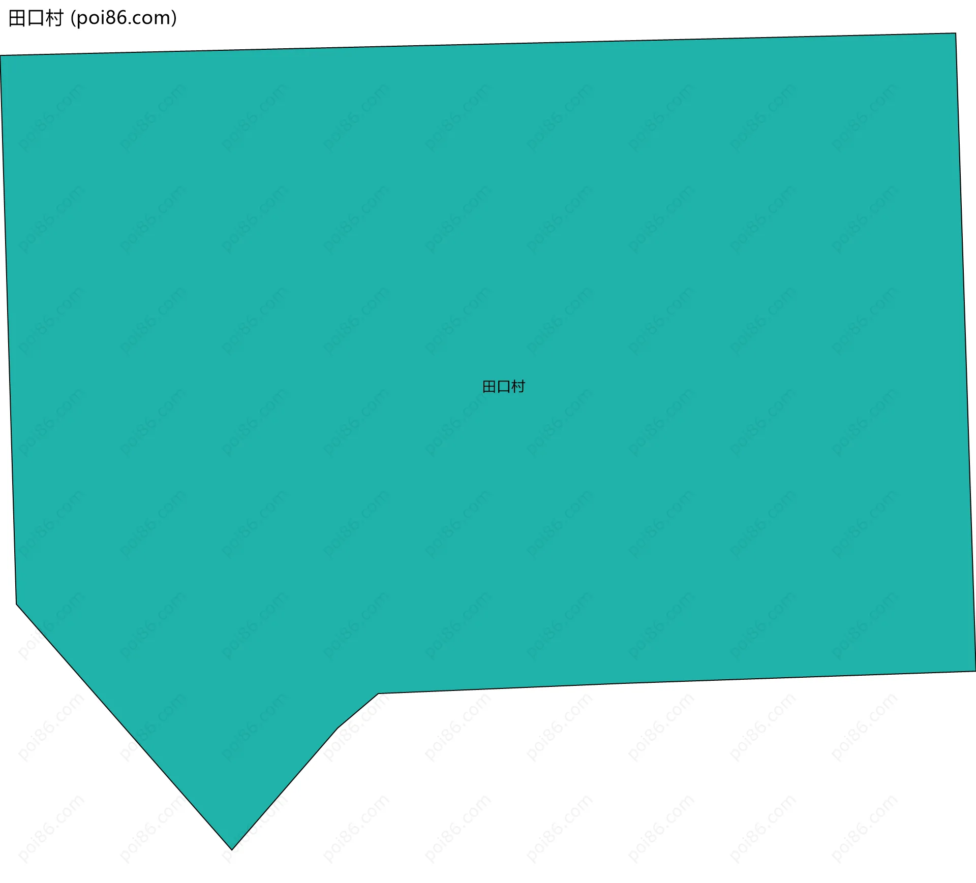 田口村边界地图