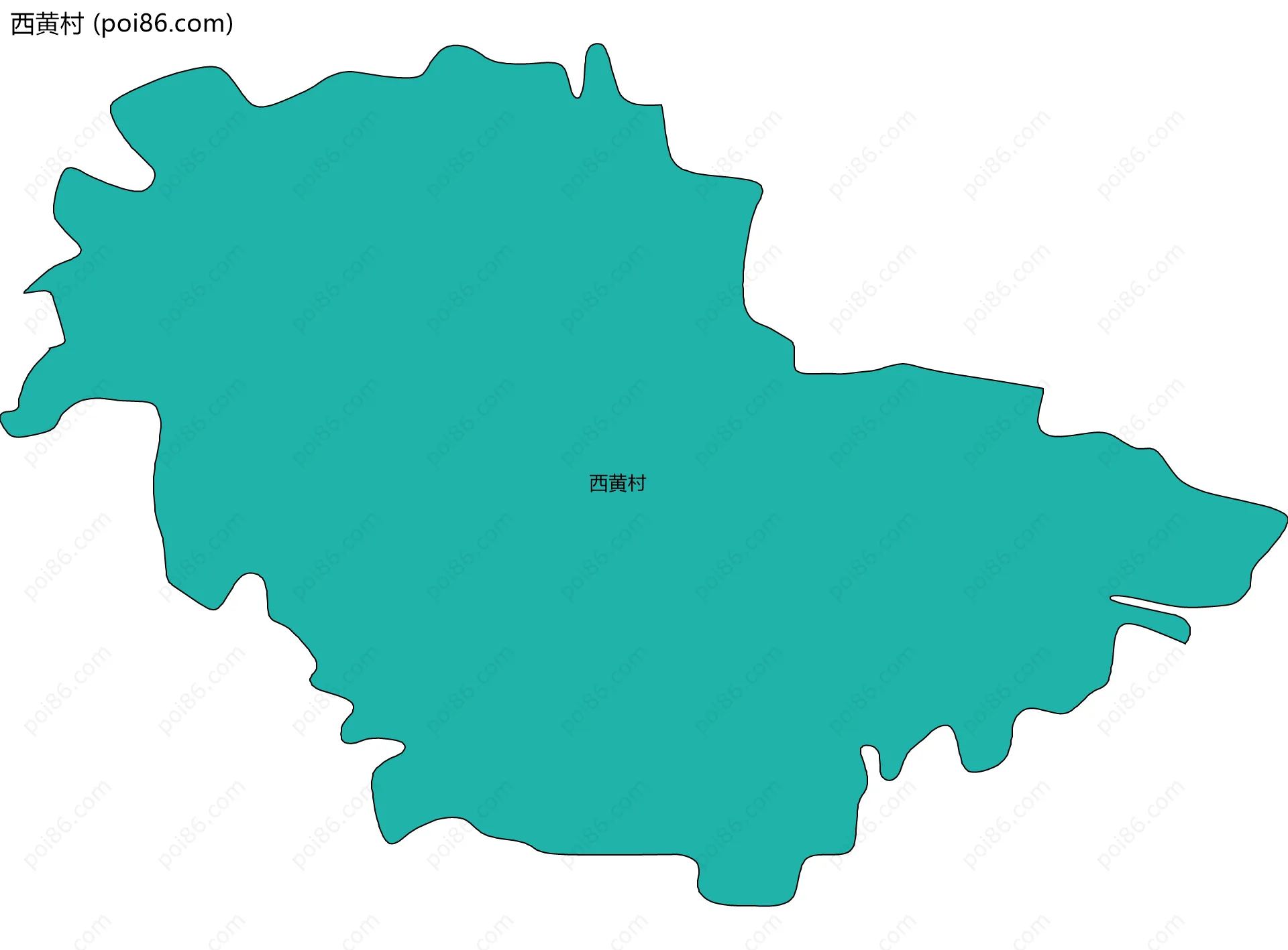 西黄村边界地图