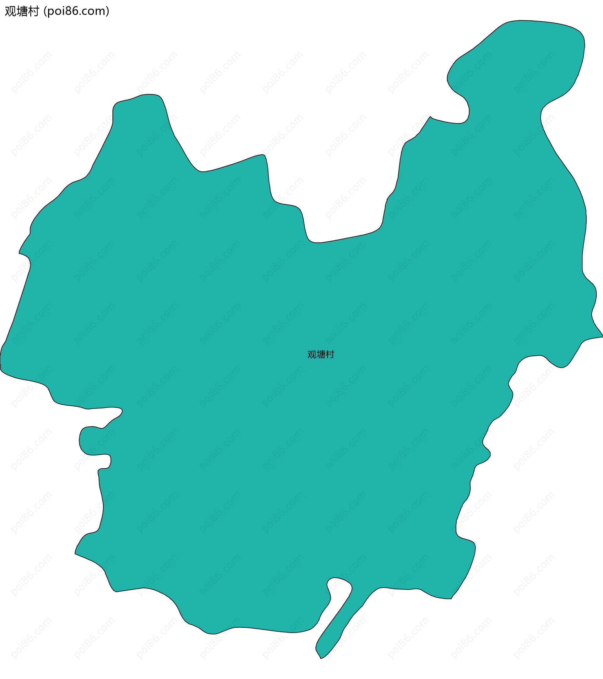 观塘村边界地图