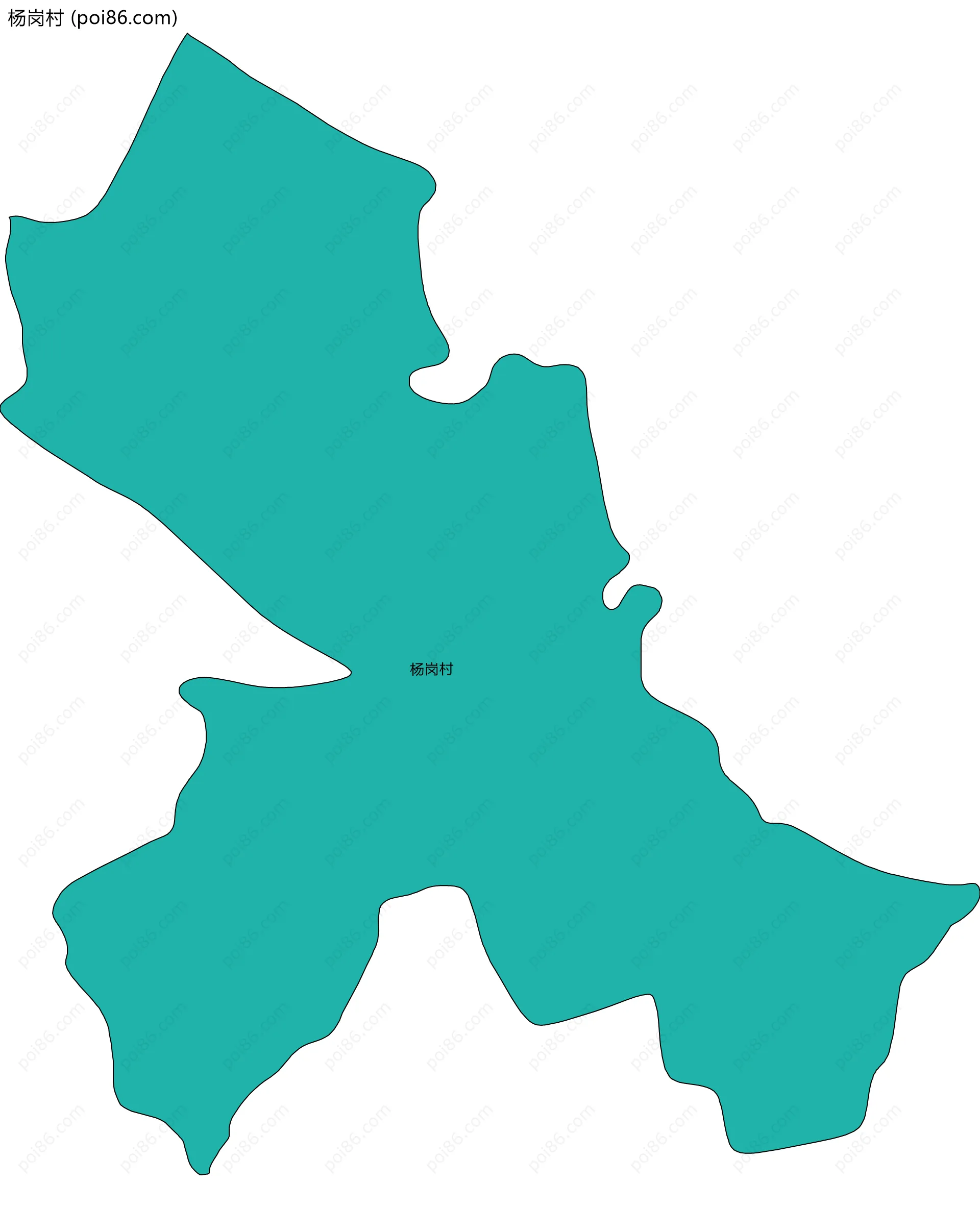 杨岗村边界地图