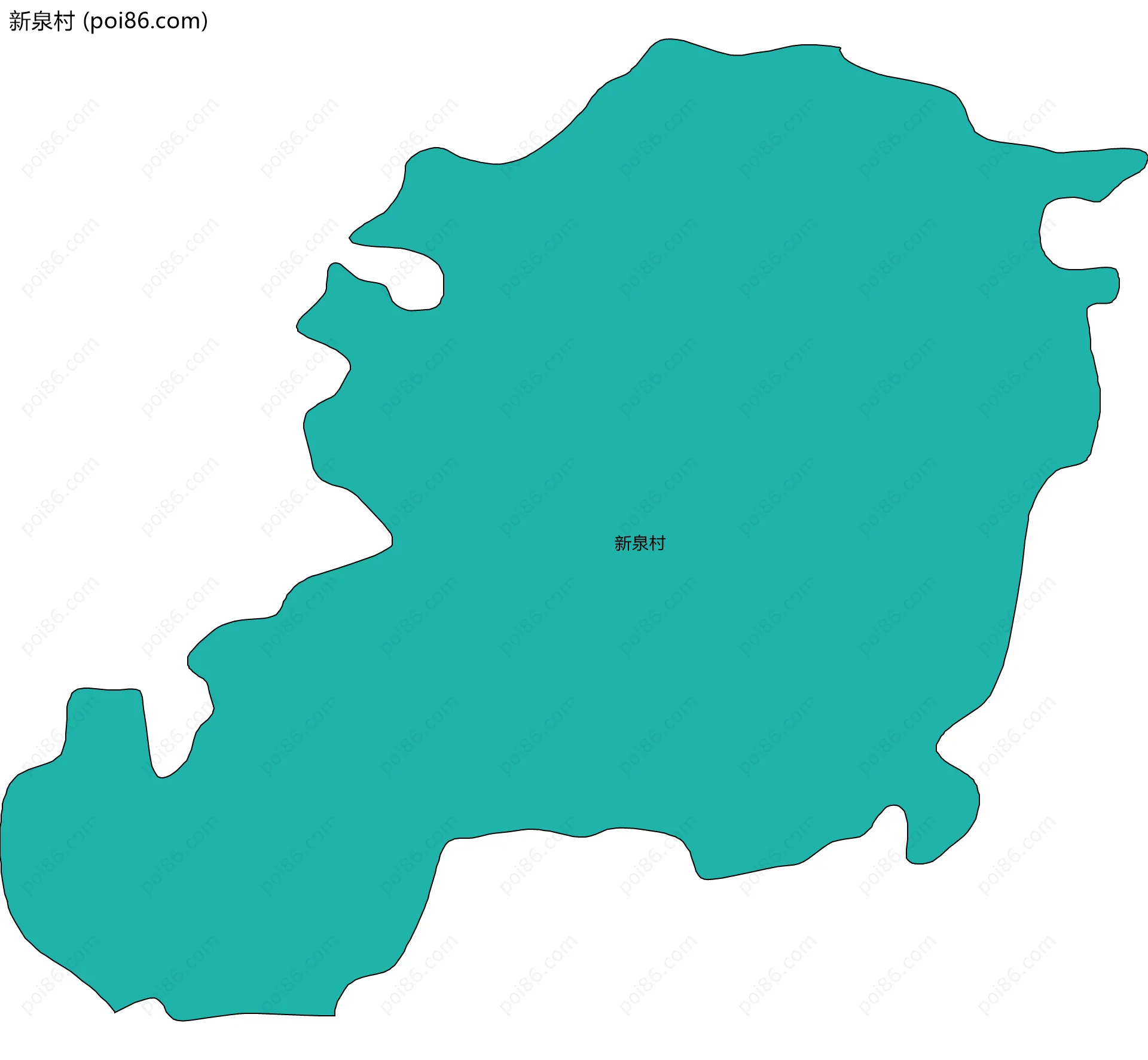 新泉村边界地图