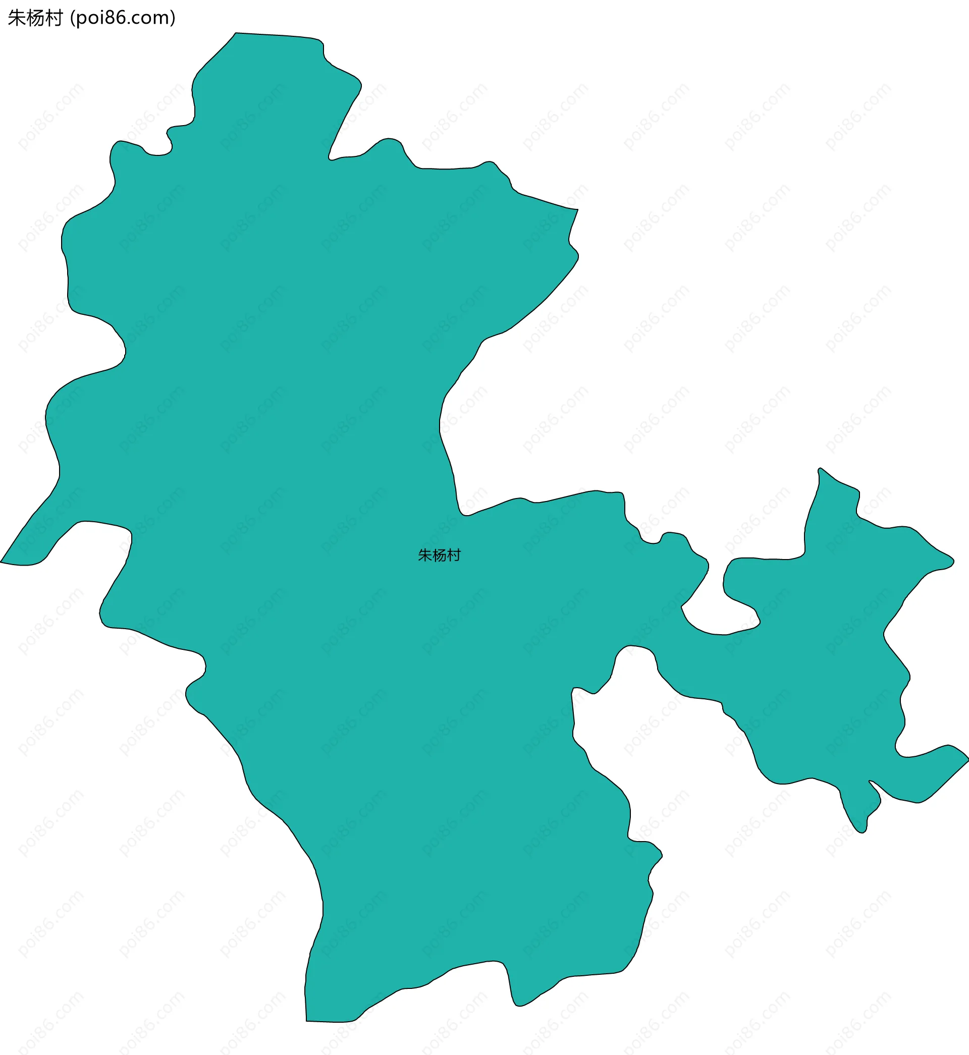 朱杨村边界地图