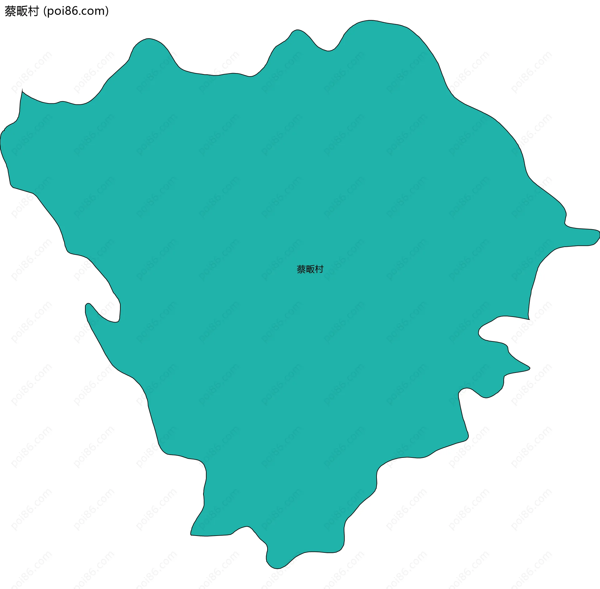 蔡畈村边界地图