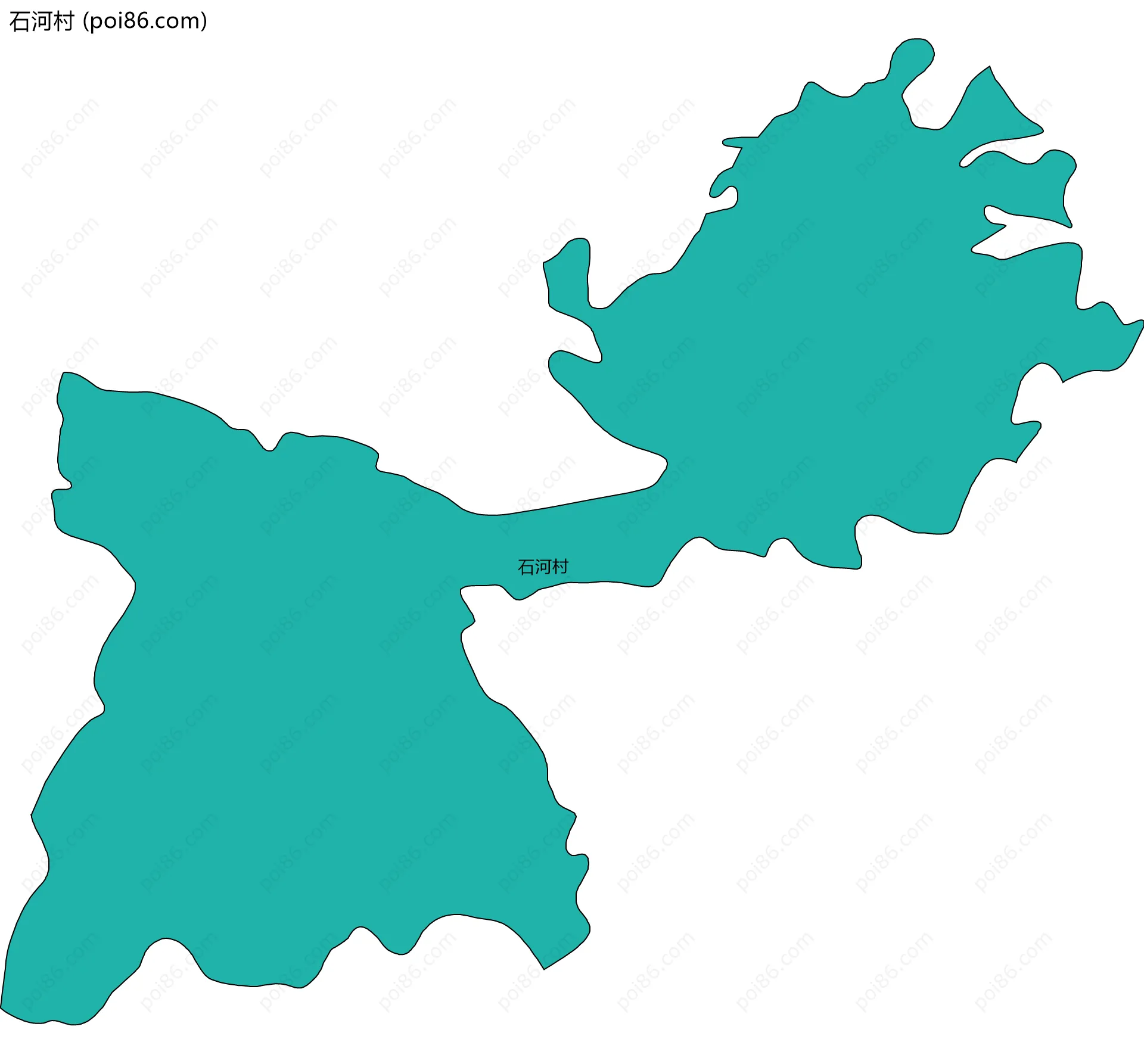 石河村边界地图