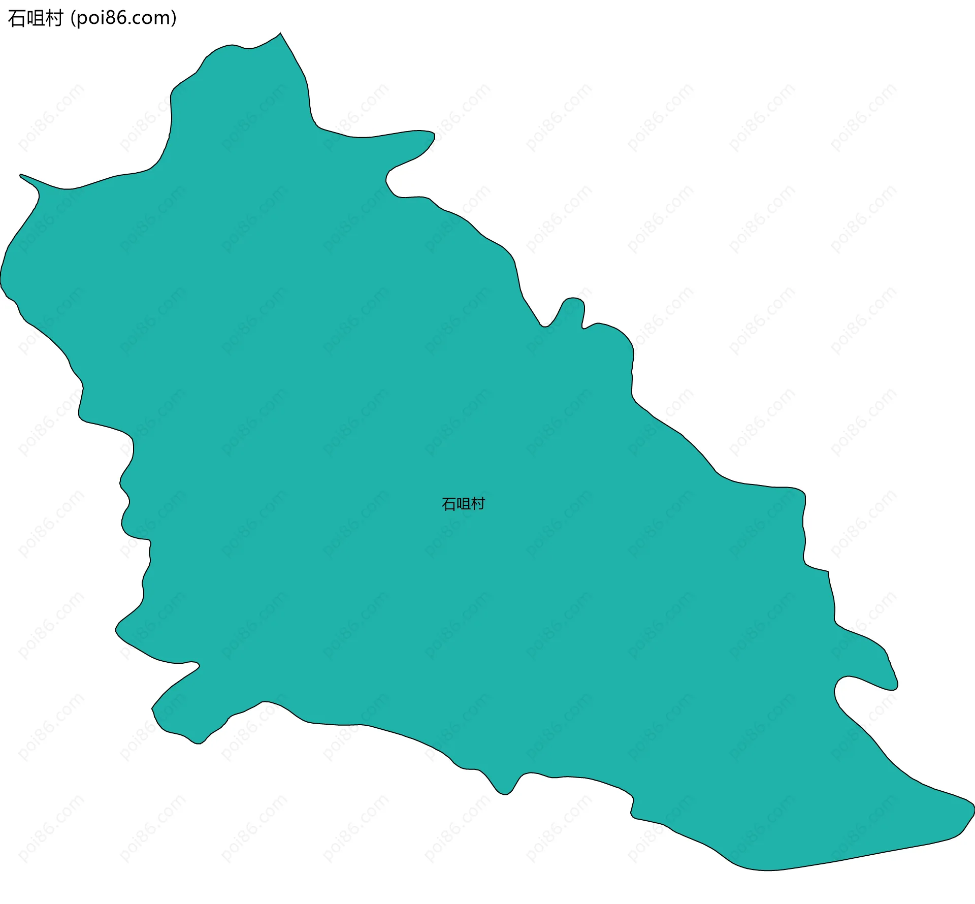石咀村边界地图
