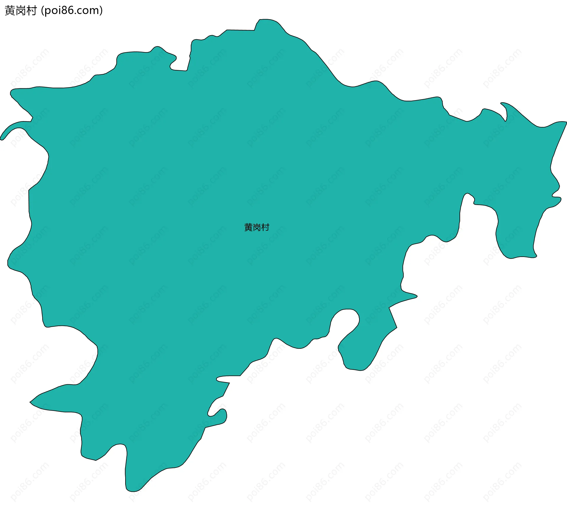 黄岗村边界地图