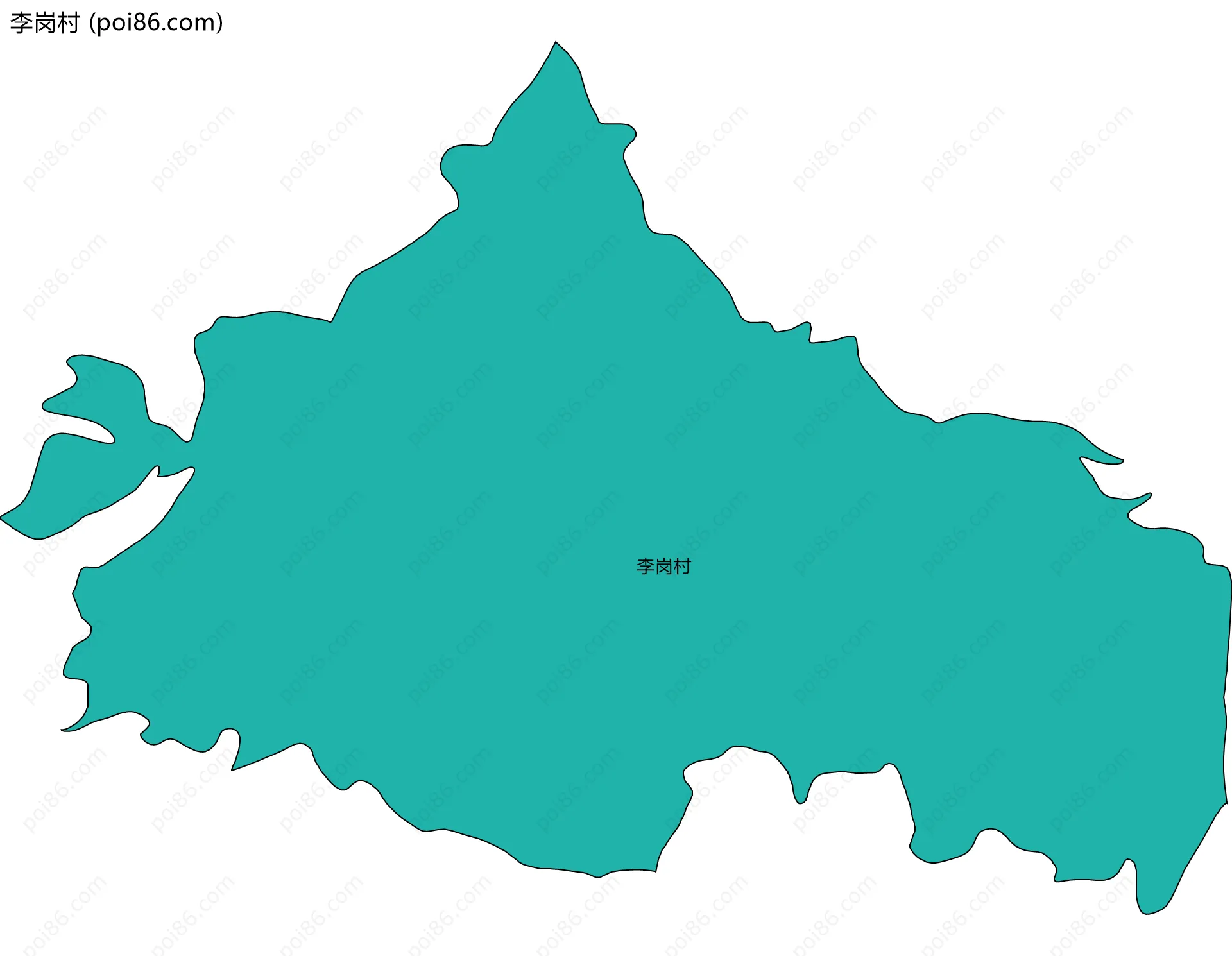 李岗村边界地图