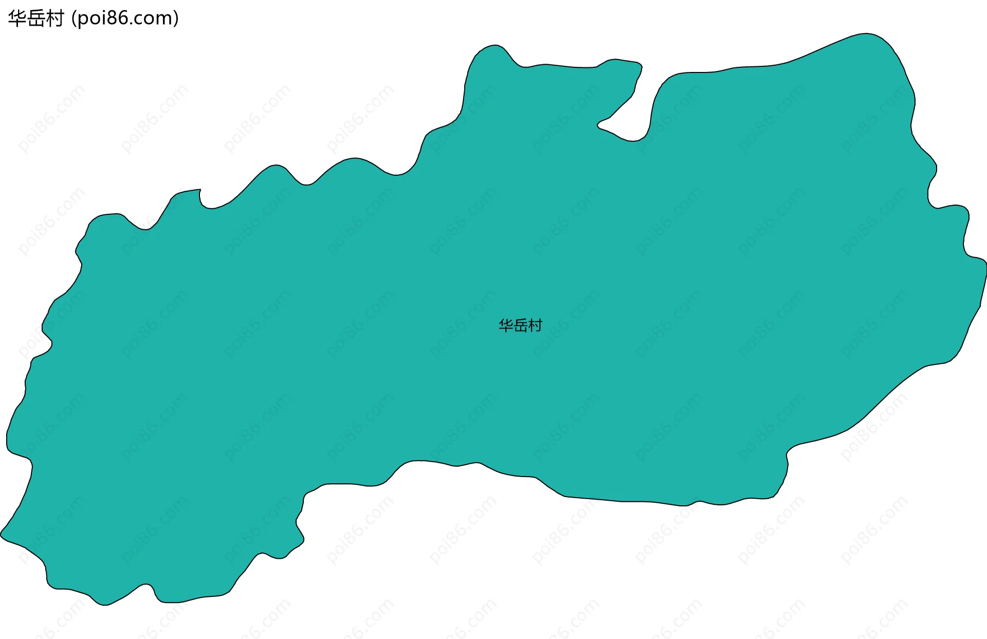 华岳村边界地图