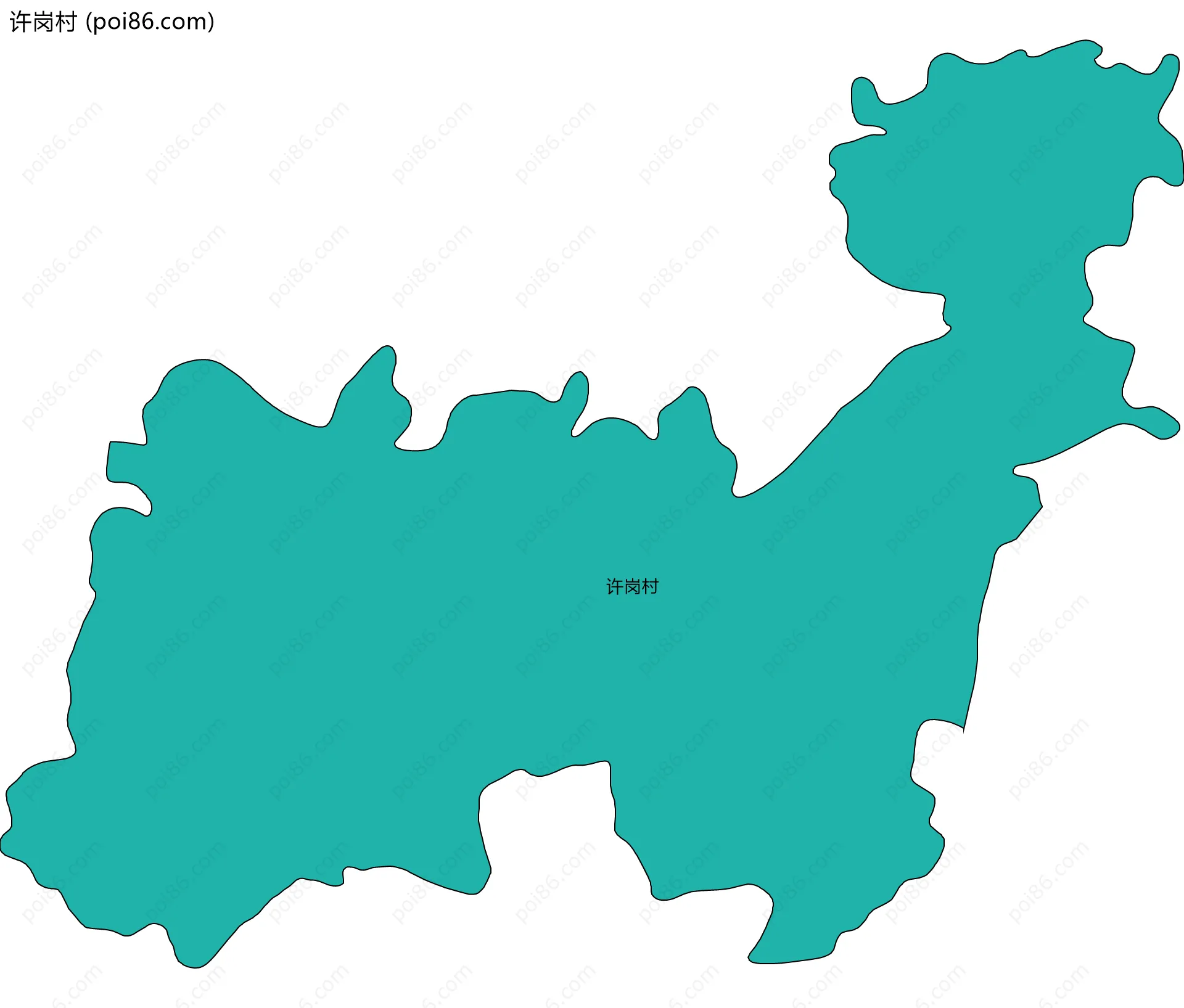 许岗村边界地图