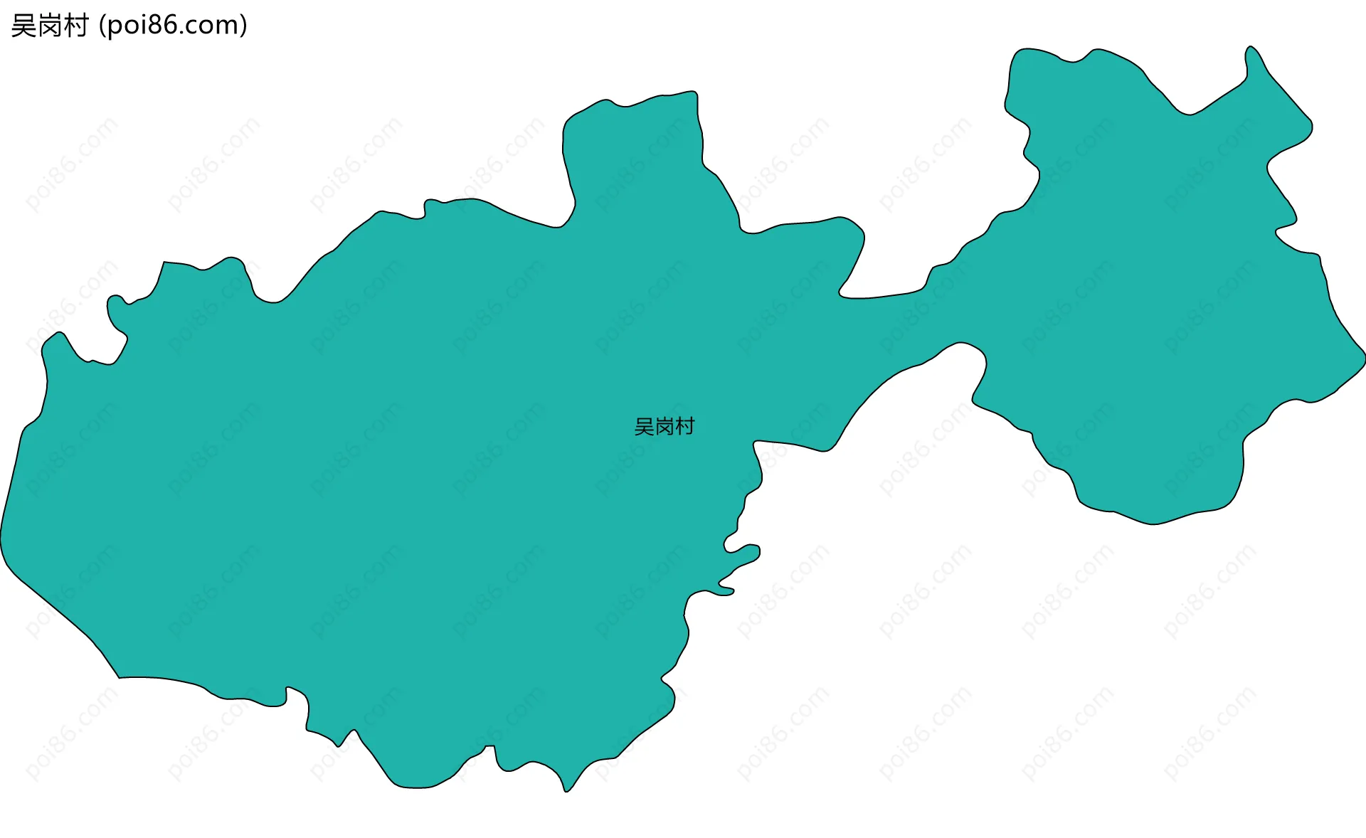 吴岗村边界地图