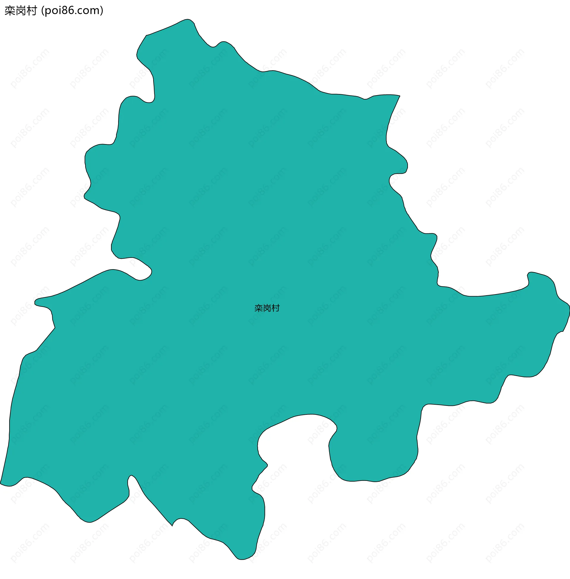 栾岗村边界地图