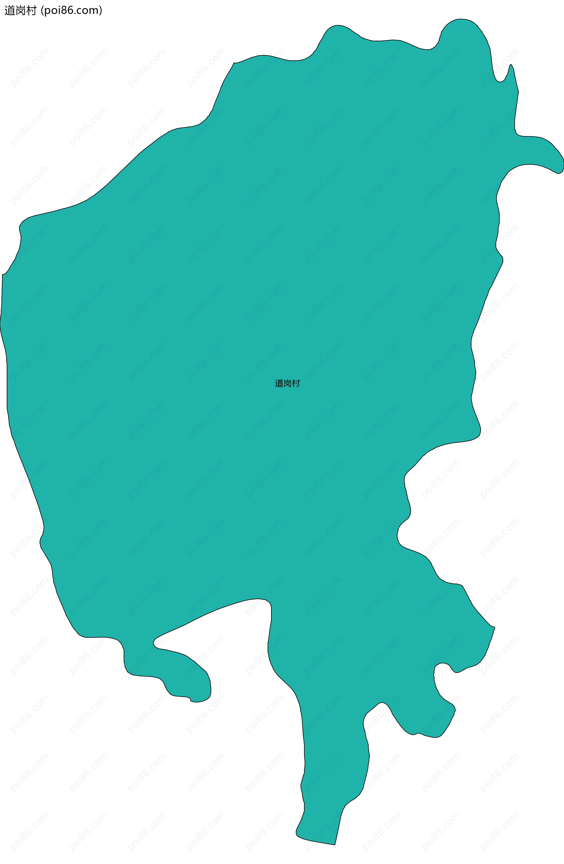 道岗村边界地图