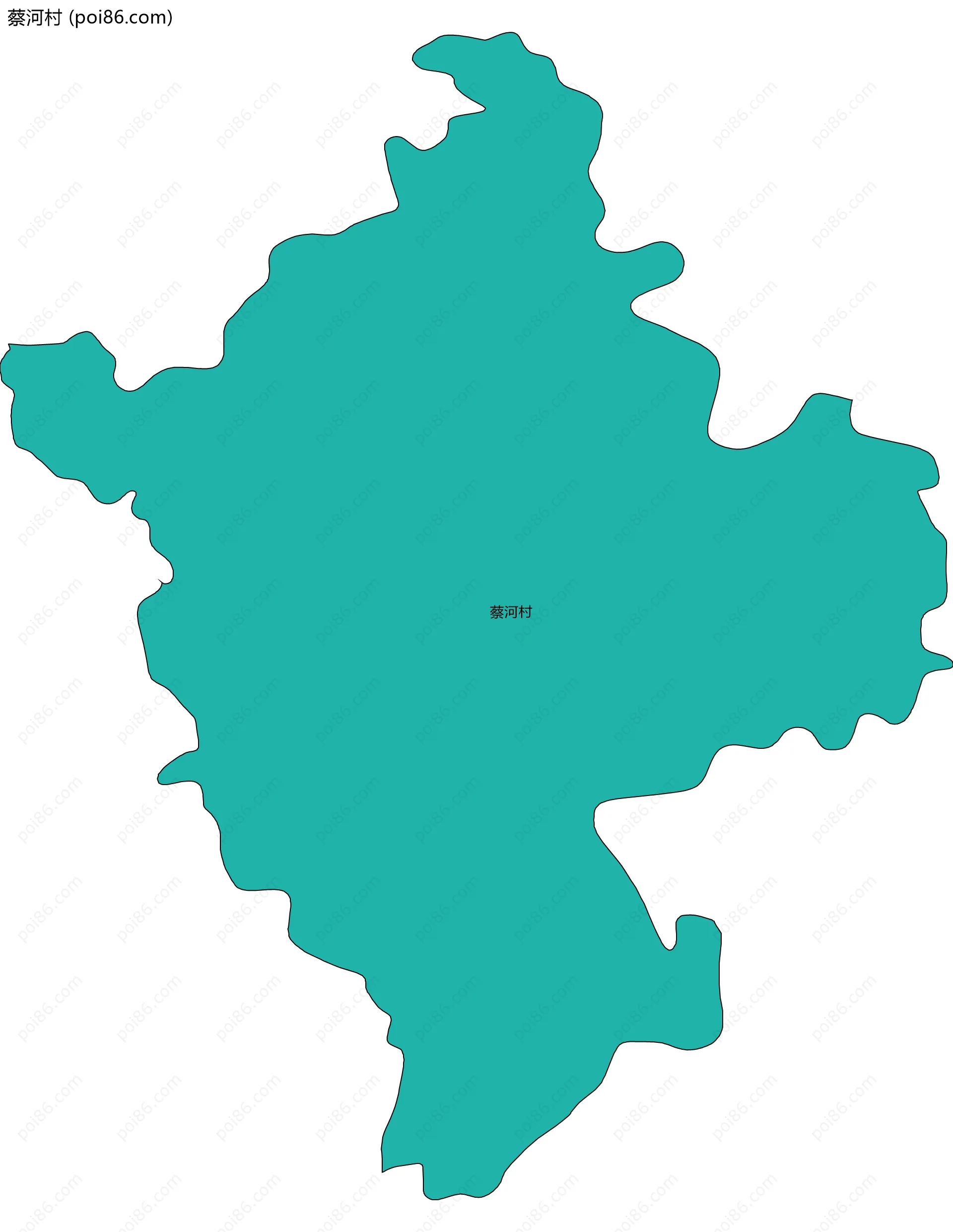 蔡河村边界地图