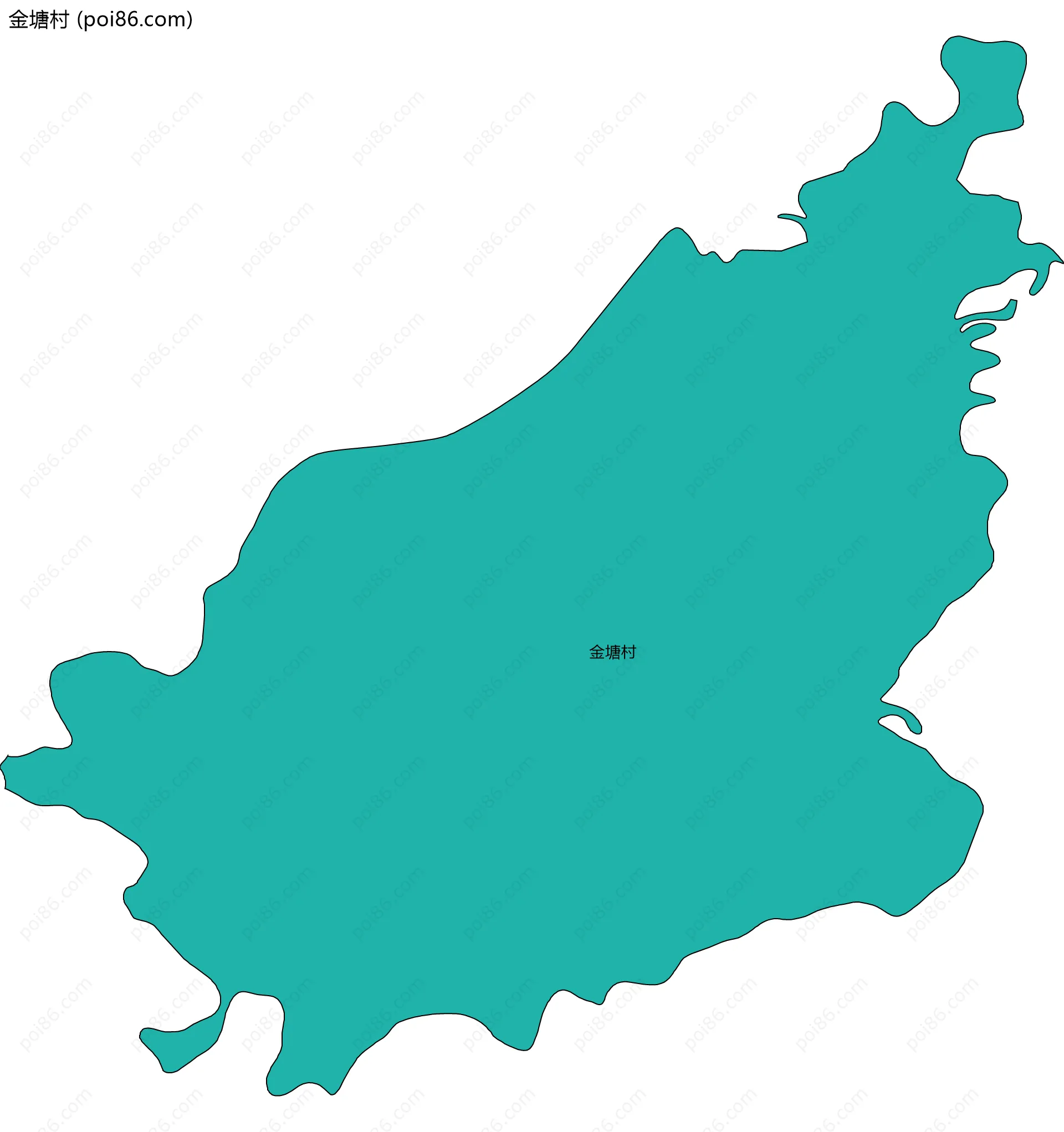 金塘村边界地图