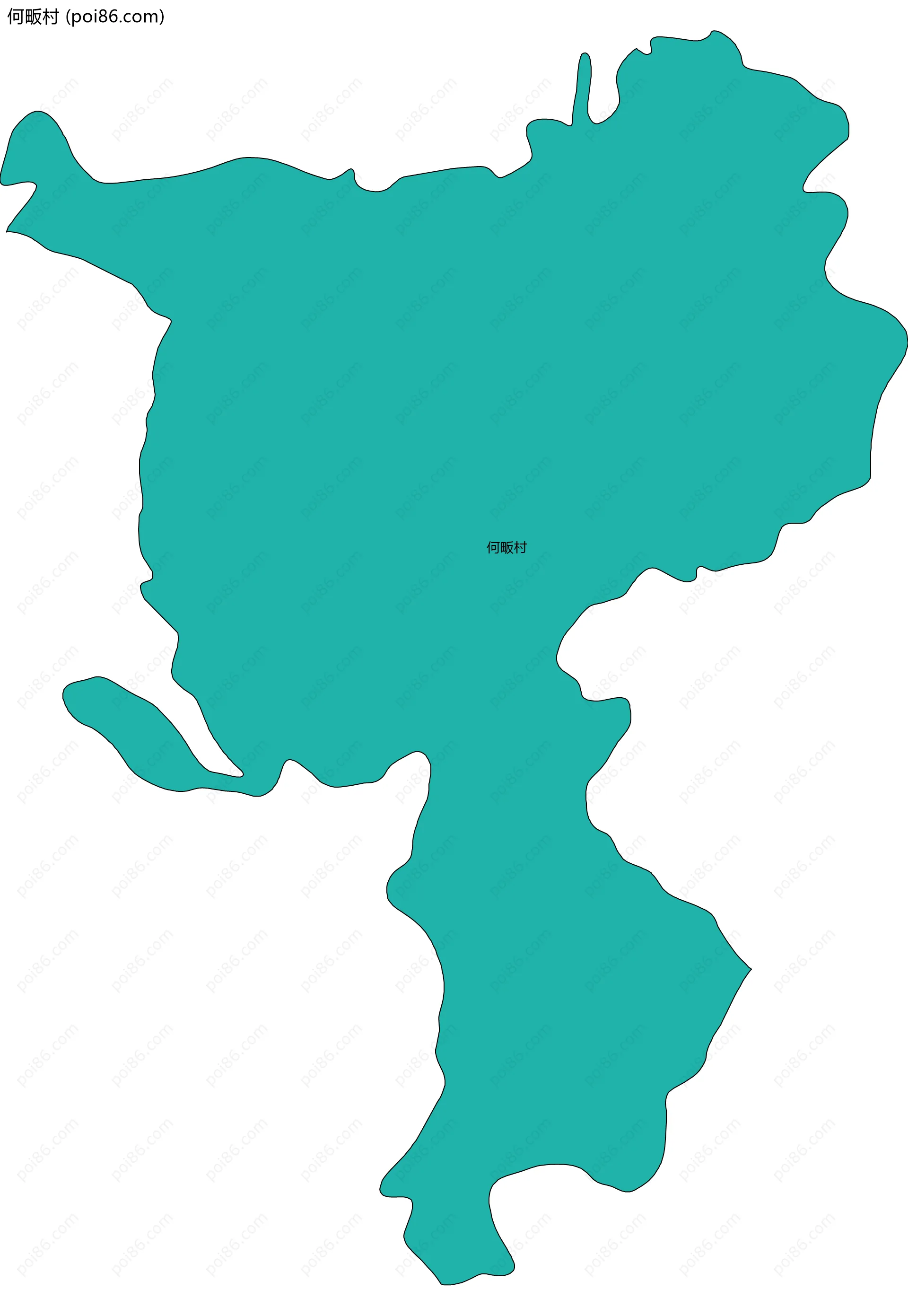 何畈村边界地图