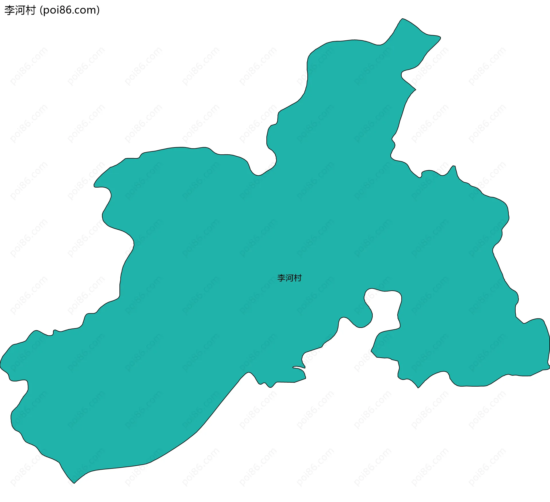 李河村边界地图