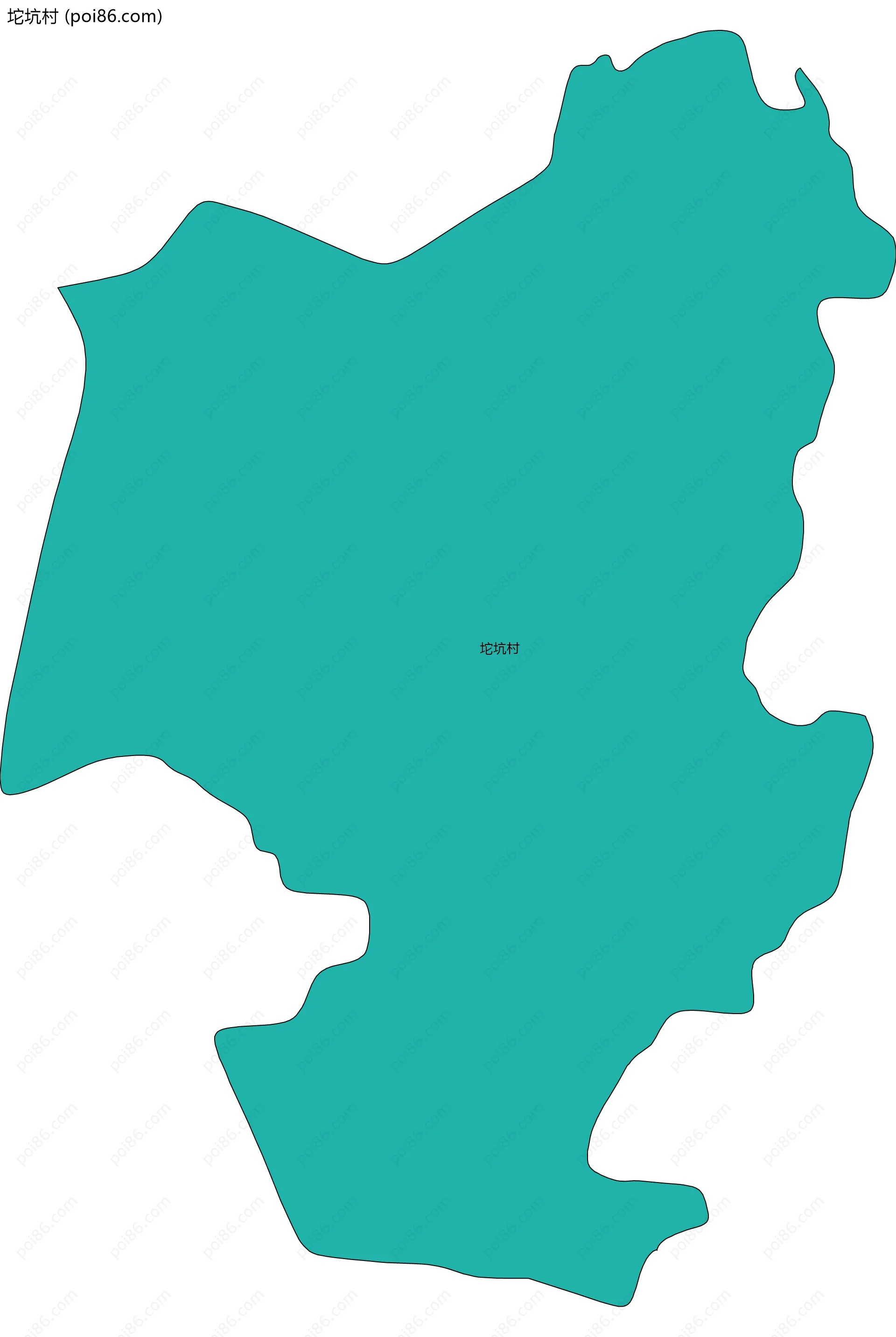 坨坑村边界地图