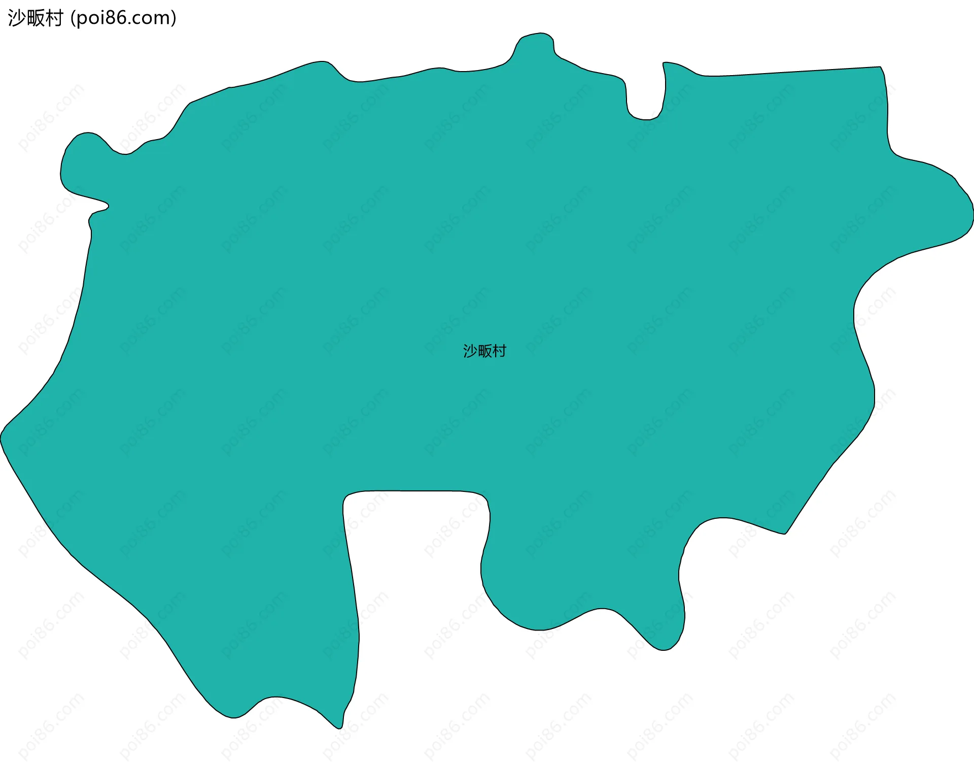 沙畈村边界地图