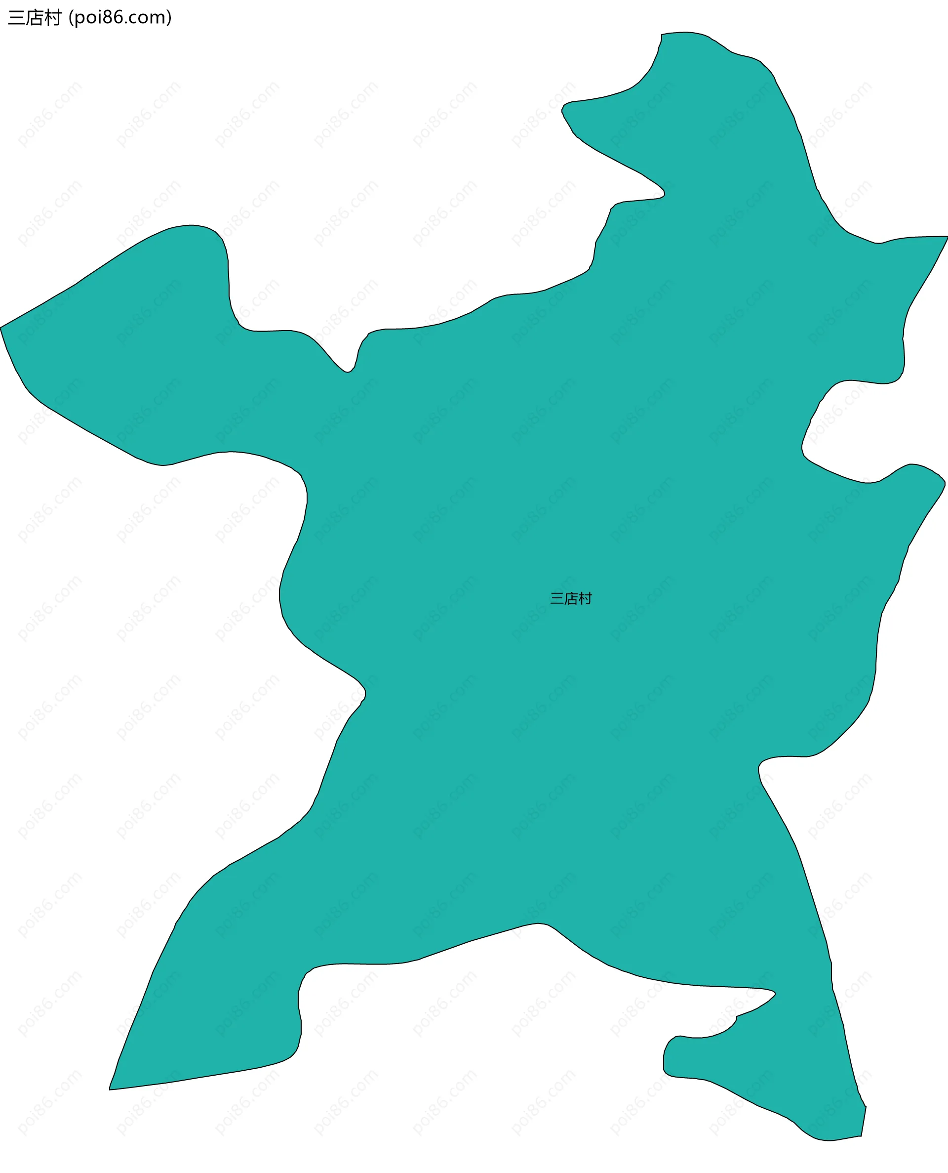 三店村边界地图