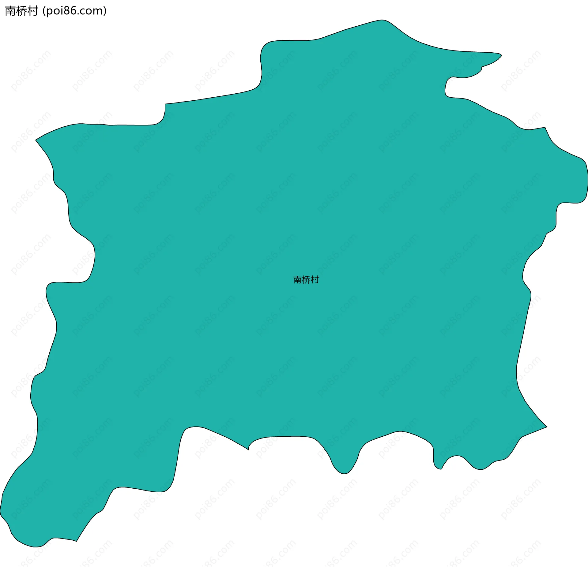 南桥村边界地图