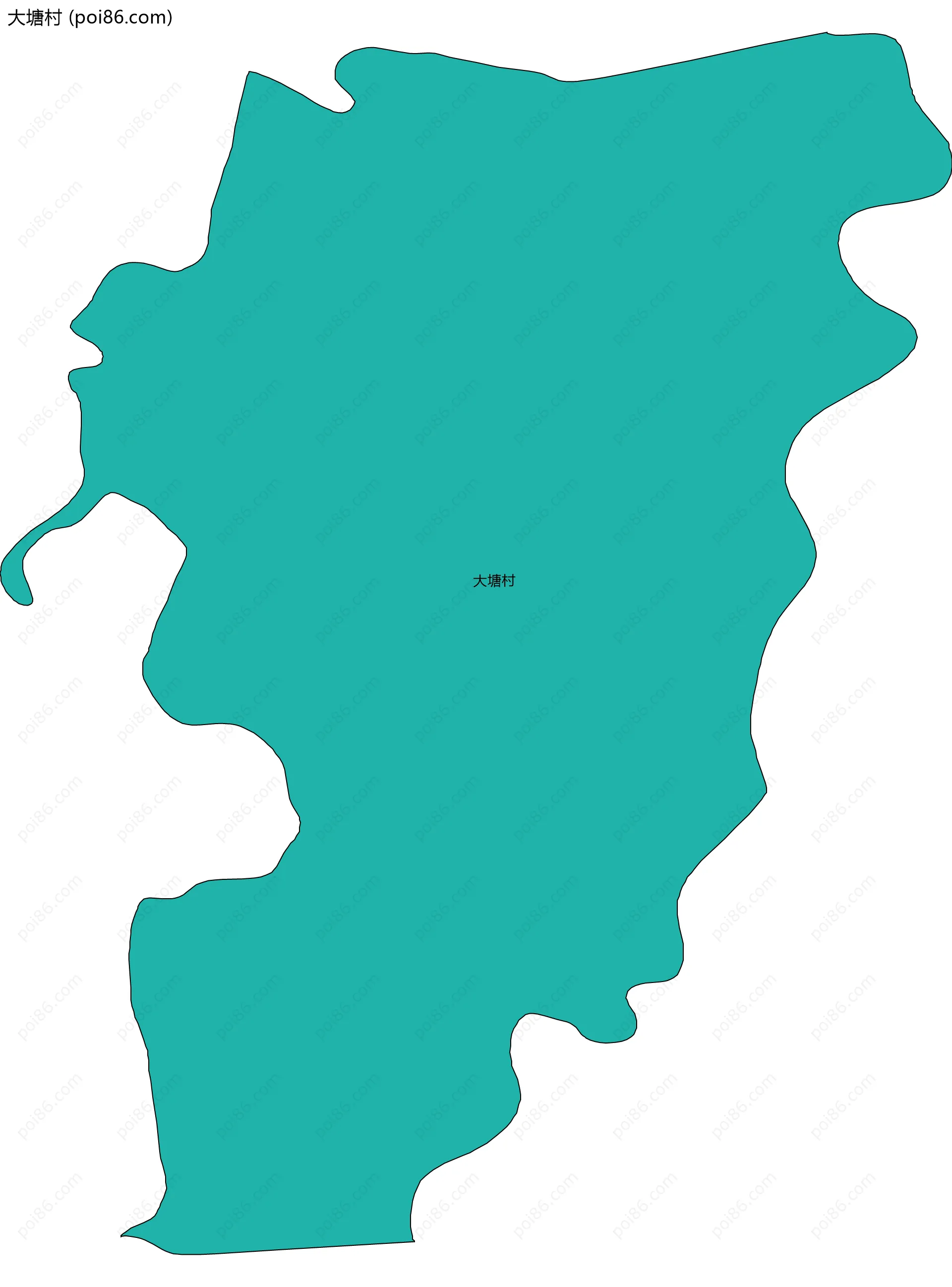 大塘村边界地图