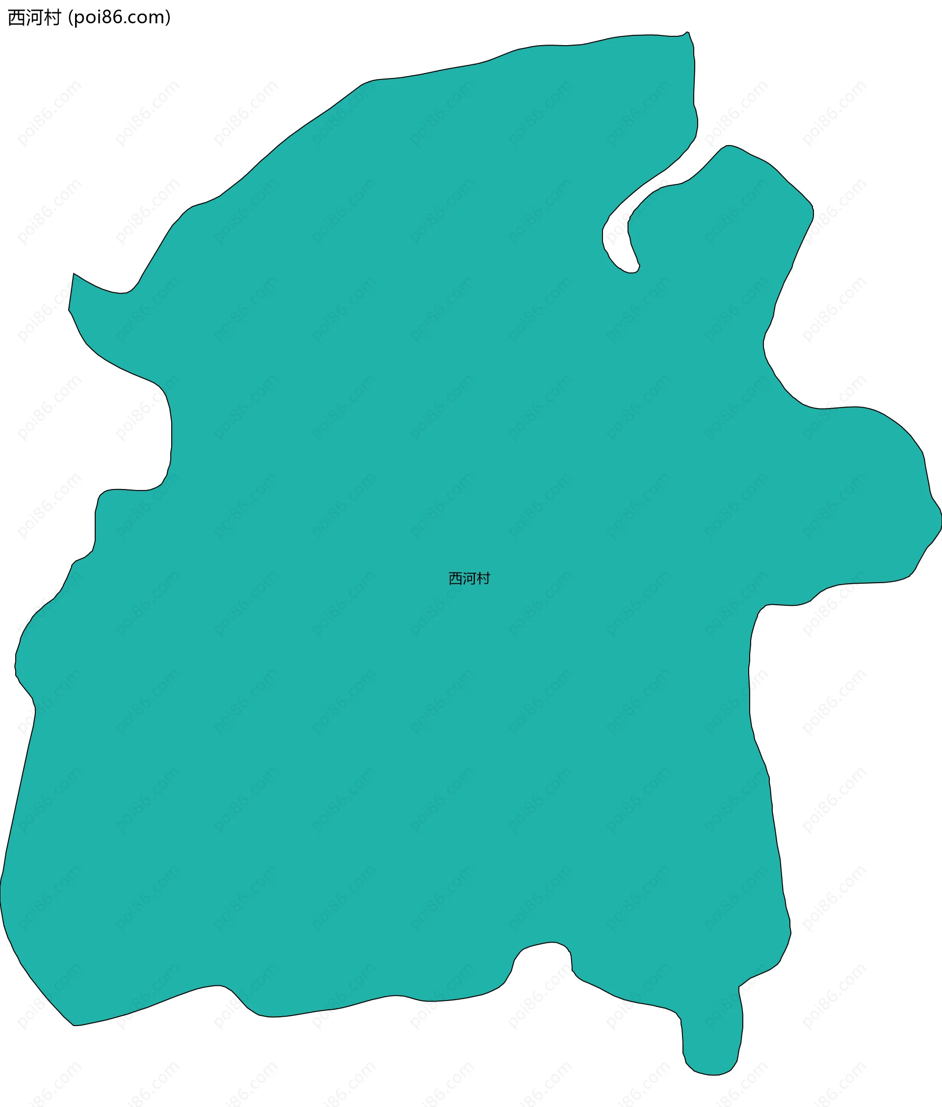 西河村边界地图