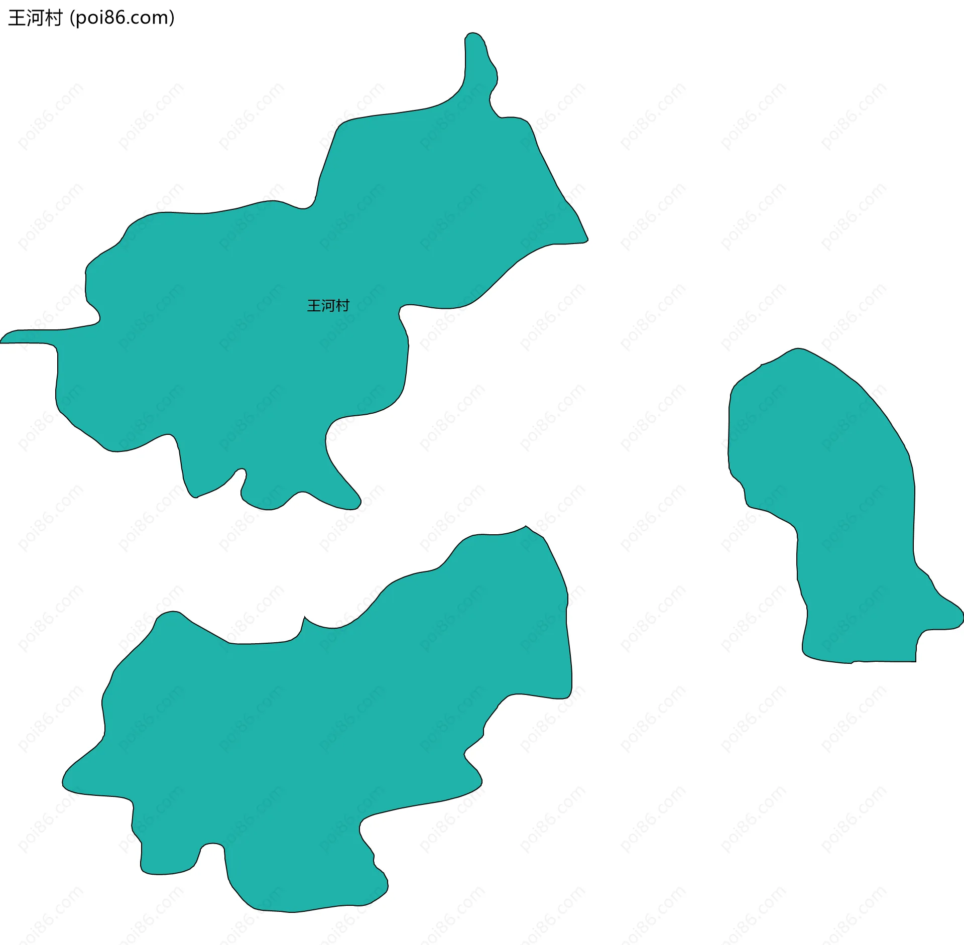 王河村边界地图