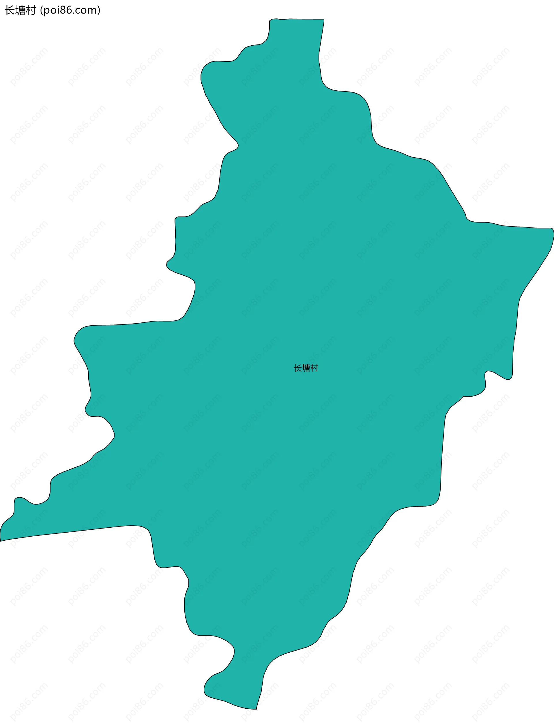 长塘村边界地图