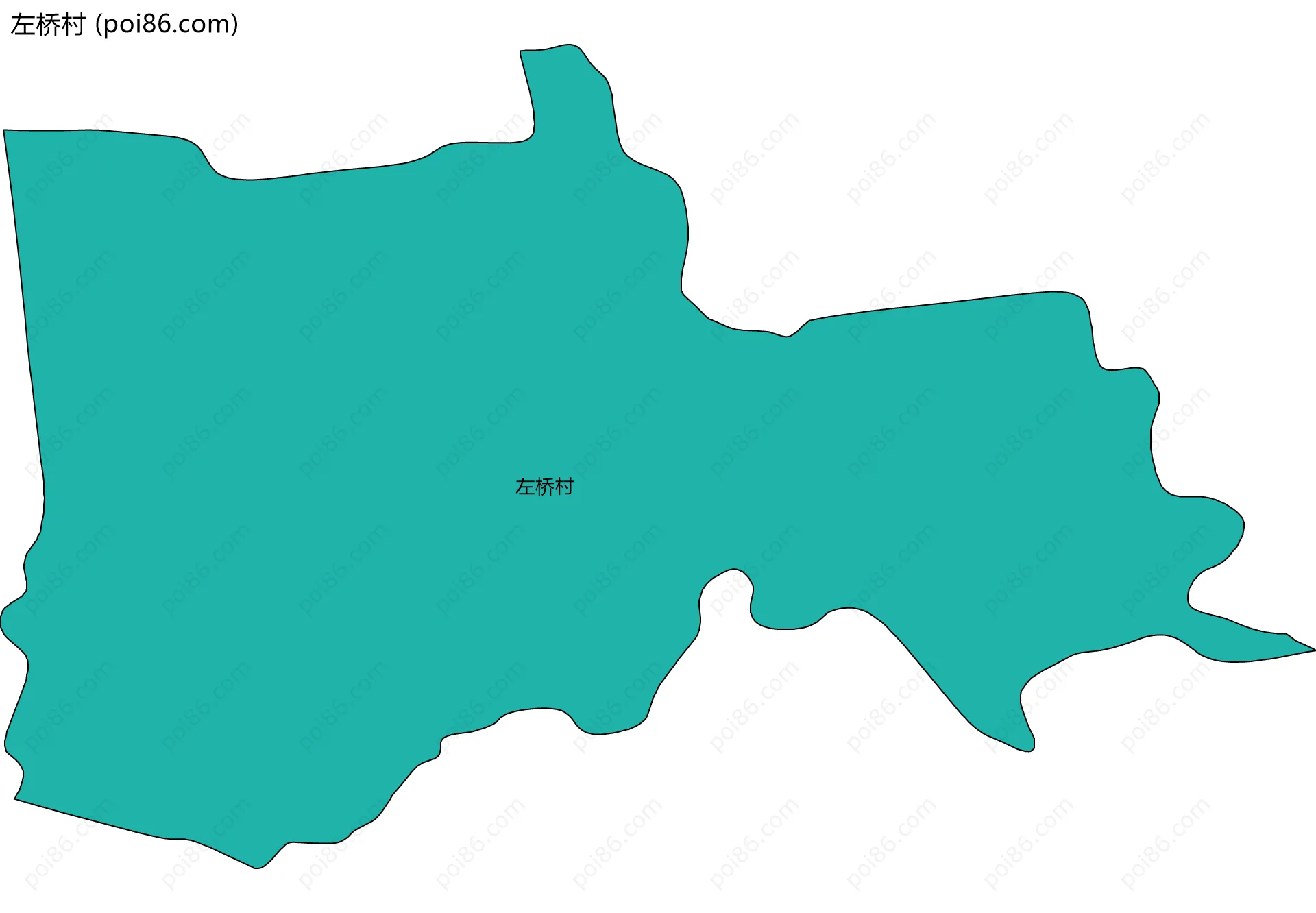 左桥村边界地图