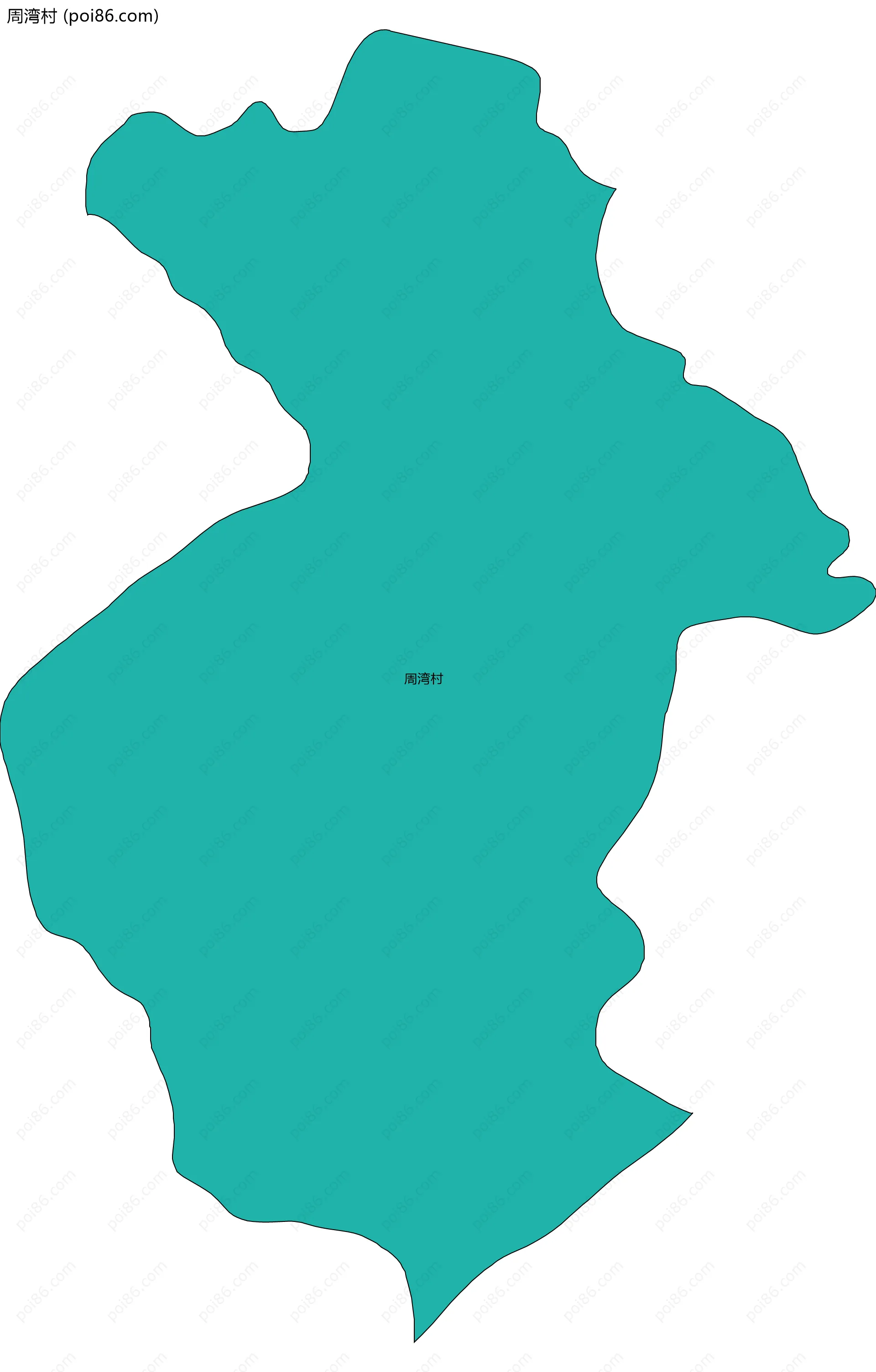 周湾村边界地图